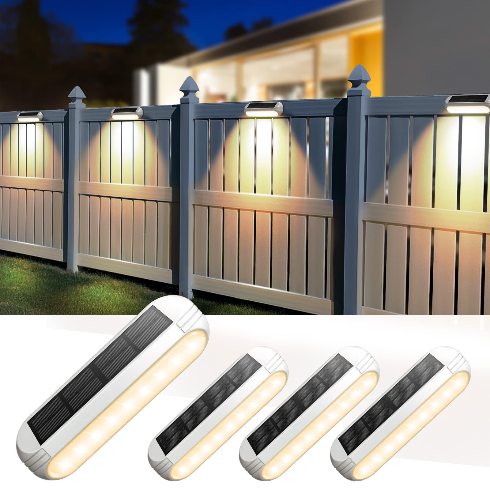 Ahaorigin Solar Outdoor Lights 4 Pack - Multi-Color & Warm White Waterproof Garden Lights