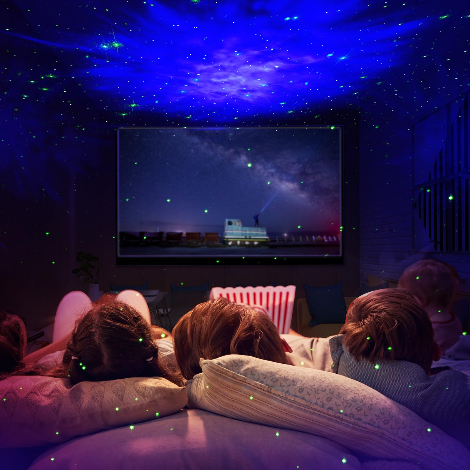 Mooyran Galaxy Projector Lamp - Remote Control, Time Space Projection, Pink, Model TYD-YHY-001, Night Light for Bedroom & Gaming Room