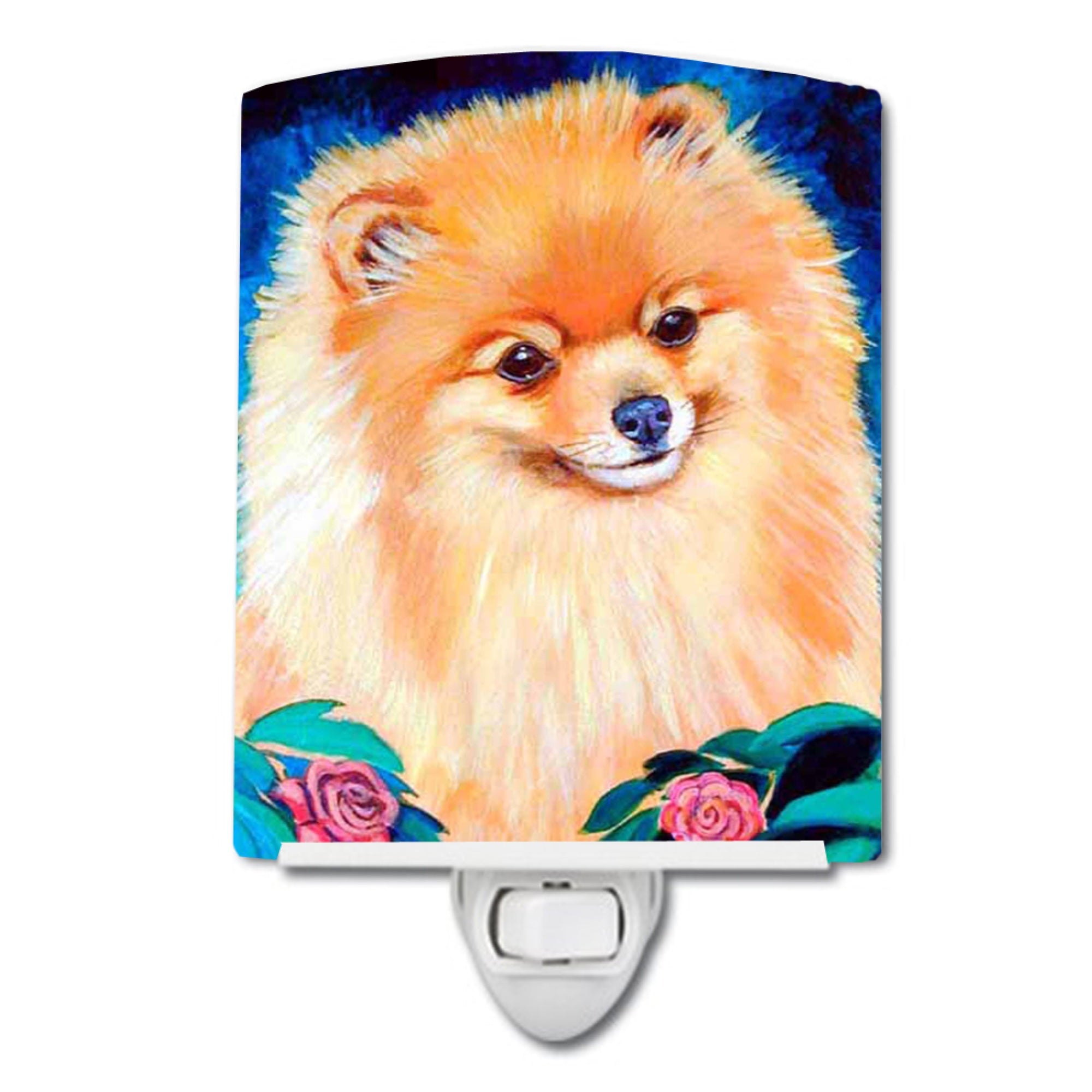  inchCarolines Treasures Pomeranian Ceramic Night Light, 6x4, Multicolor inch