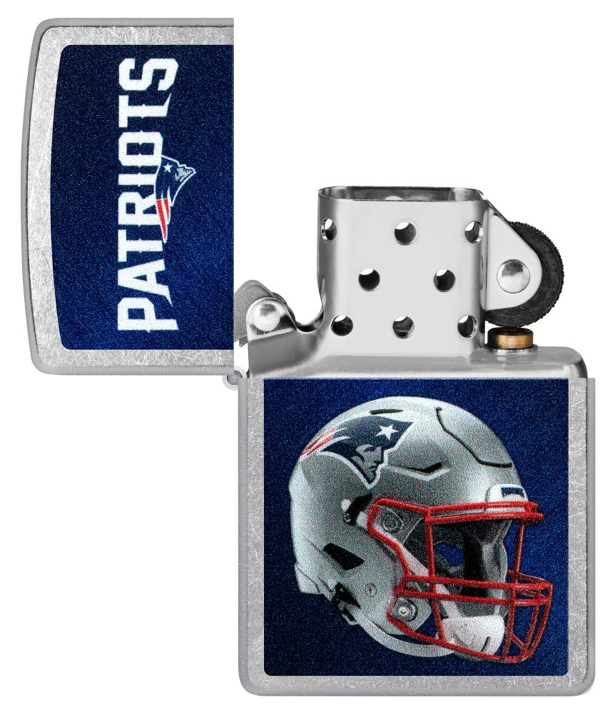 Zippo Nfl New England Patriots Helmet Street Chrome Pocket Lighter