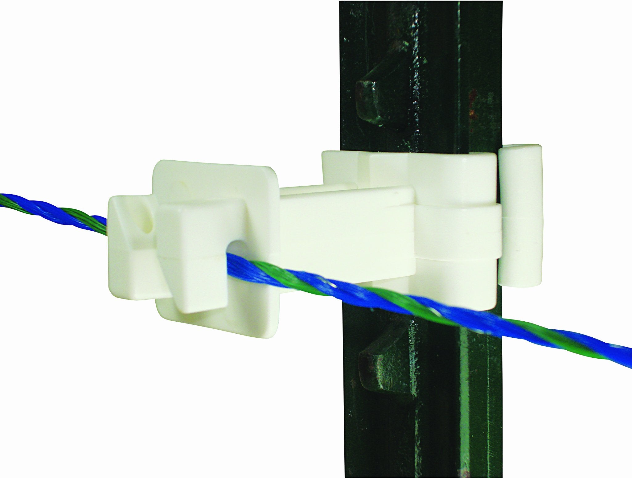 Field Guardian TPost Extension Polywire Insulator, 3Inch, White