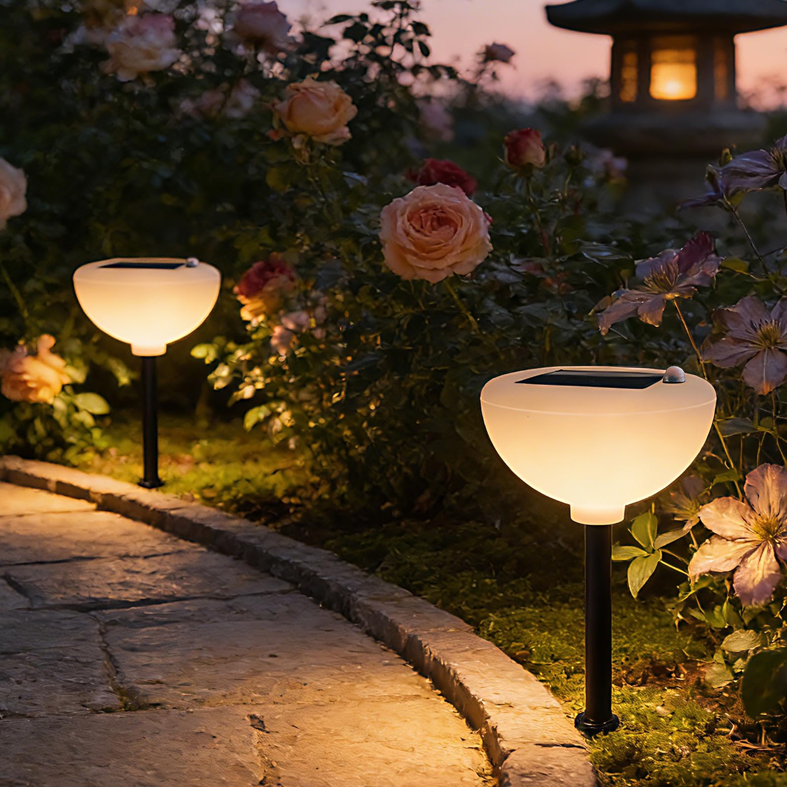 Lightdot Solar Pathway Lights Outdoor Bright Solar Powered Garden Lights Dusk to Dawn, Auto On/Off, IP65 Waterproof Decor Landsc