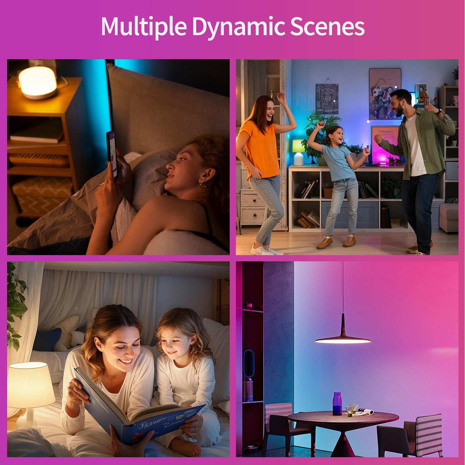 DoHome E12 Smart Candelabra LED Bulbs - Wi-Fi Dimmable 5W, 450LM - 4 Pack White, Compatible with Apple HomeKit, Alexa, Google Home