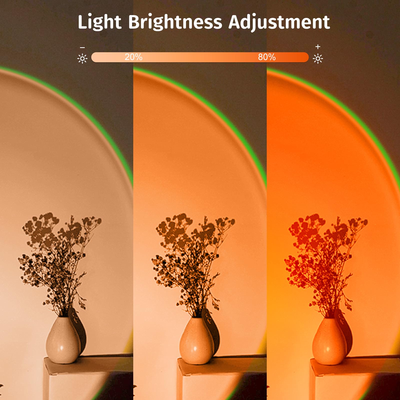 Neroupe Sunset Lamp Projector, APP Control, LED Mood Light, Model N05, Upgraded Version