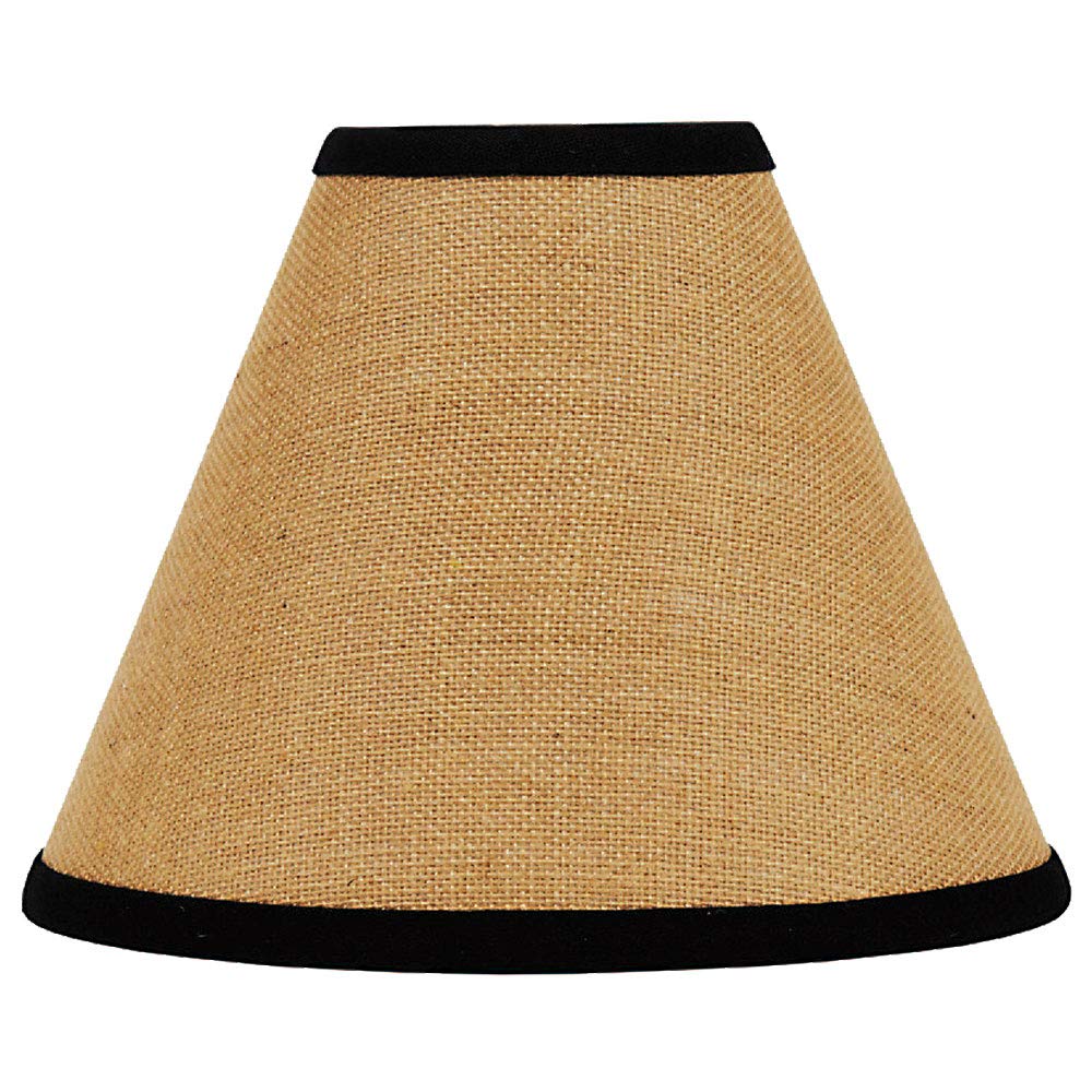 Burlap Stripe Black 10'' Bulb Clip Fabric Lamp Shade By Raghu