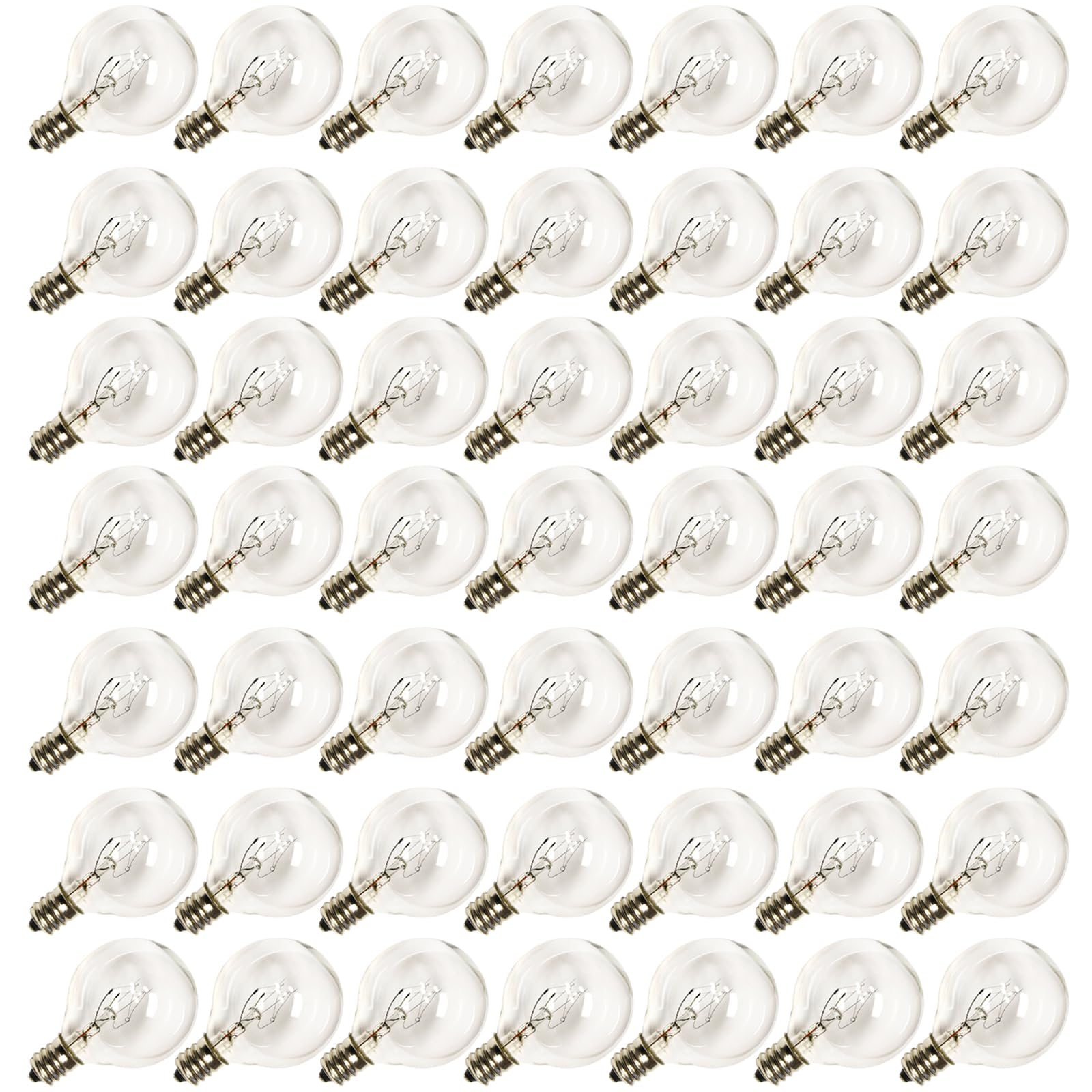 Sunsgne G40 Replacement Light Bulbs, 5 Watt Clear Bulbs 1.5 Inch Globe Light Bulbs For Indoor Outdoor String Lights Replacement,