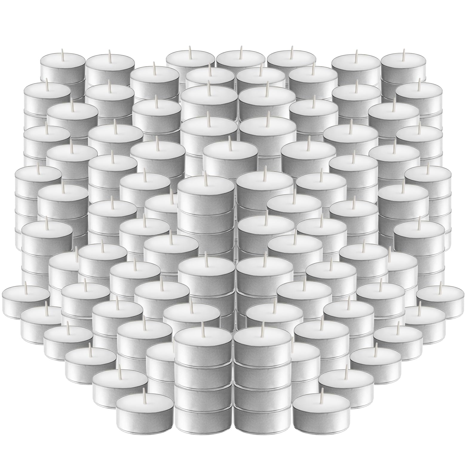 Lner Tea Light Candles - Set of 200 Unscented Tea Lights - Burns Aprx. 4 Hours - Party & Ambience Candles - Restaurant Decorati