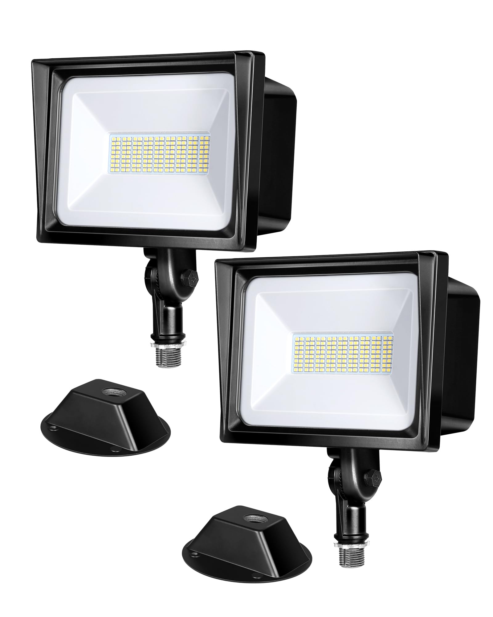 DEWENWILS 2-Pack 65W LED Flood Light Outdoor, 6670 LM Super Bright Security Lights Switch Controlled, IP65 Waterproof, 5000K Flo