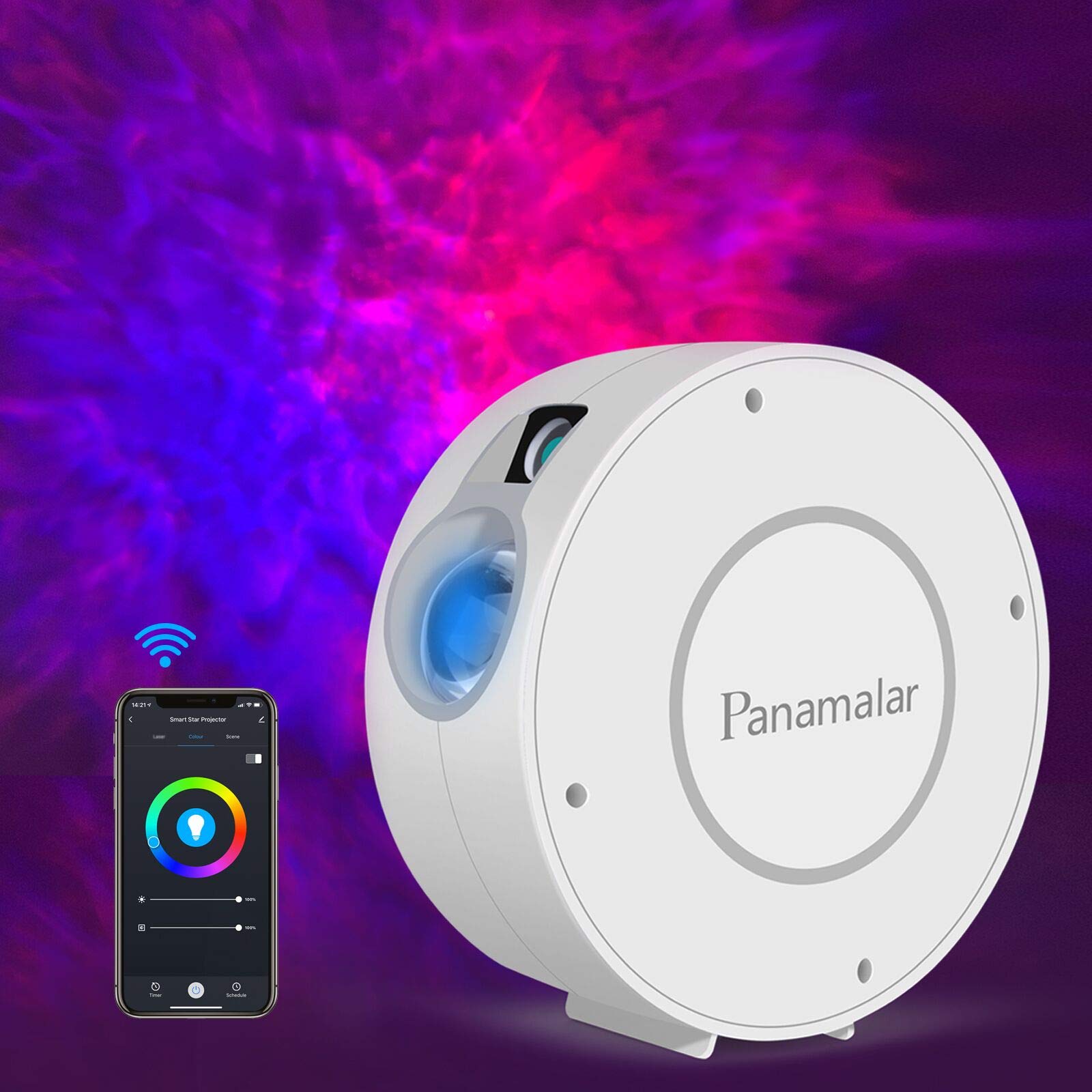 Panamalar Smart Star Projector, WiFi Galaxy Light Projector 16Million Nebula Cloud Effect with APP Control/Alexa Voice Control/T
