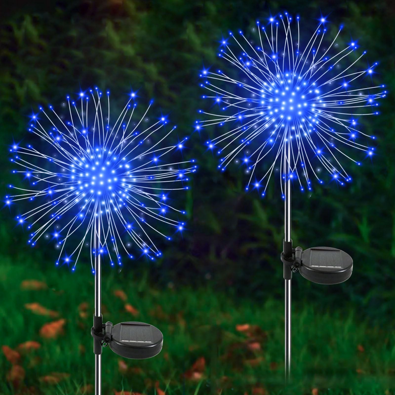 YaaFen Solar Lights Outdoor Garden Decor, 2 Pack 160LED Waterproof Solar Lights with 2 Lighting Modes, Auto On/Off Solar Swaying