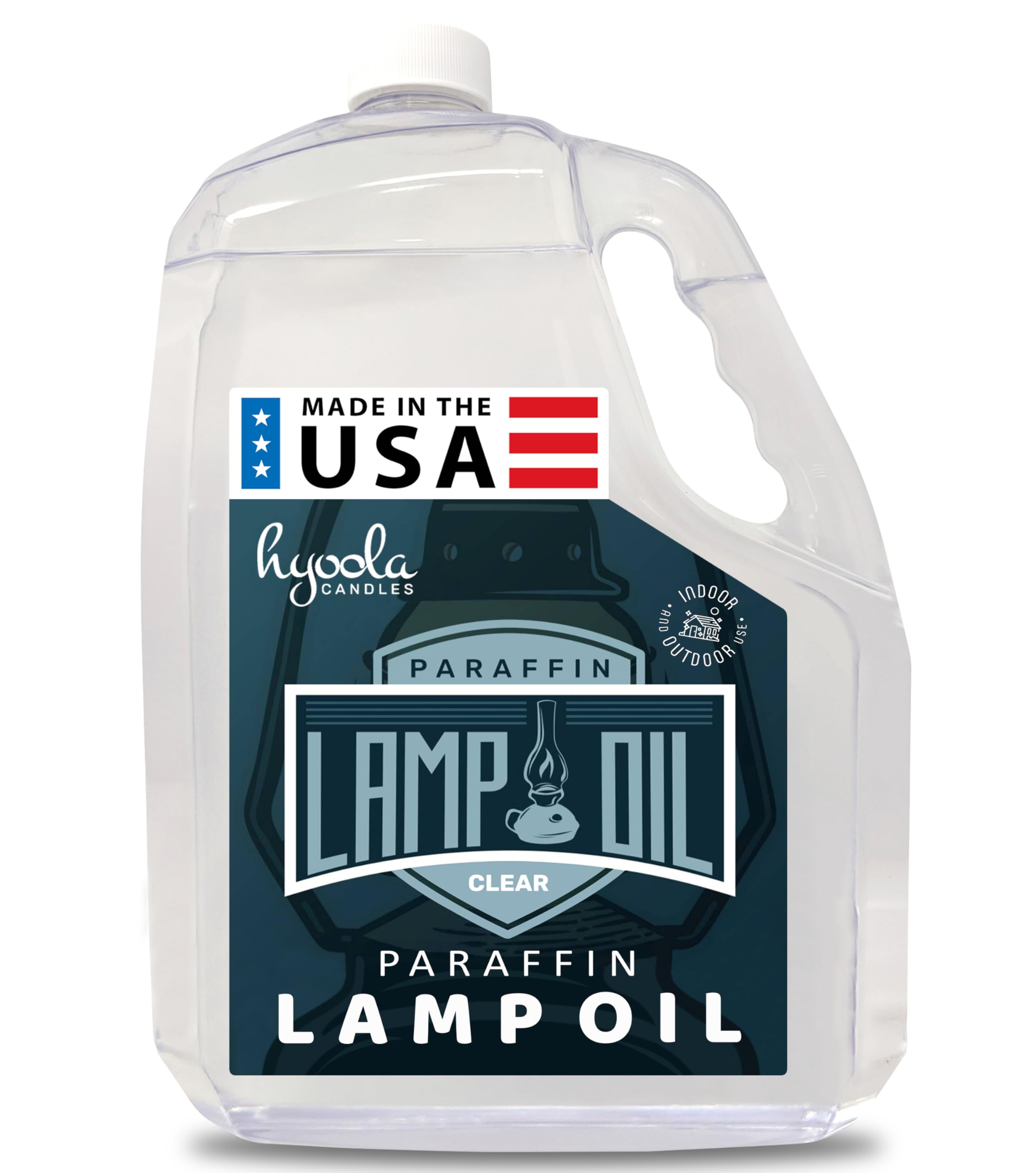 Hyoola Liquid Paraffin Lamp Oil - Clear Smokeless  Odorless  Ultra Clean Burning Fuel for Indoor and Outdoor Use - 1 Gallon