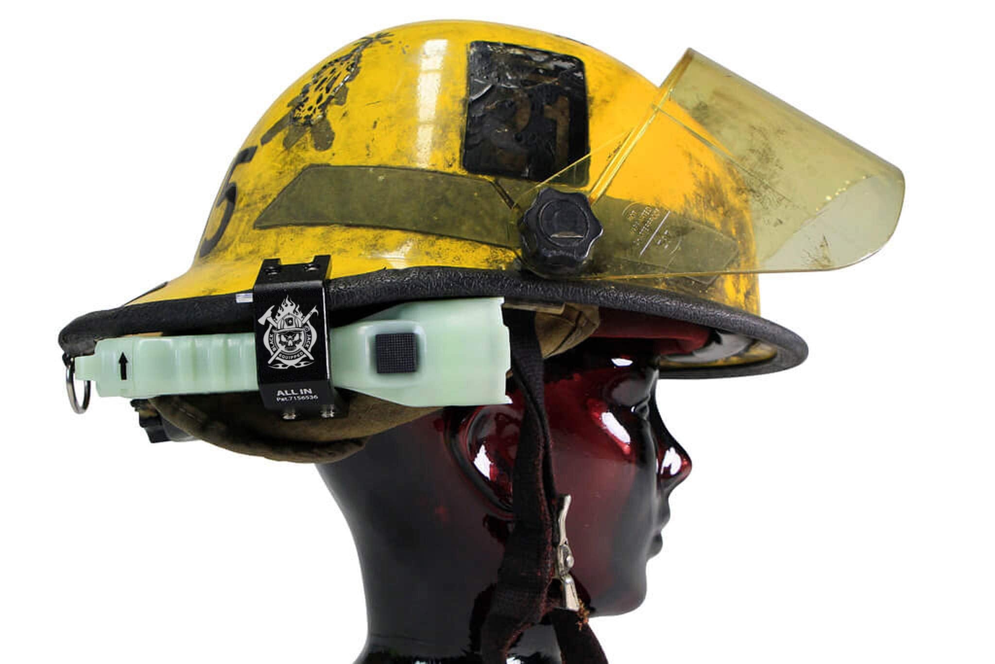 Fire Cam Blackjack Firefighter Helmet Aluminum Flashlight Holder - Durable Black 6061 Aluminum