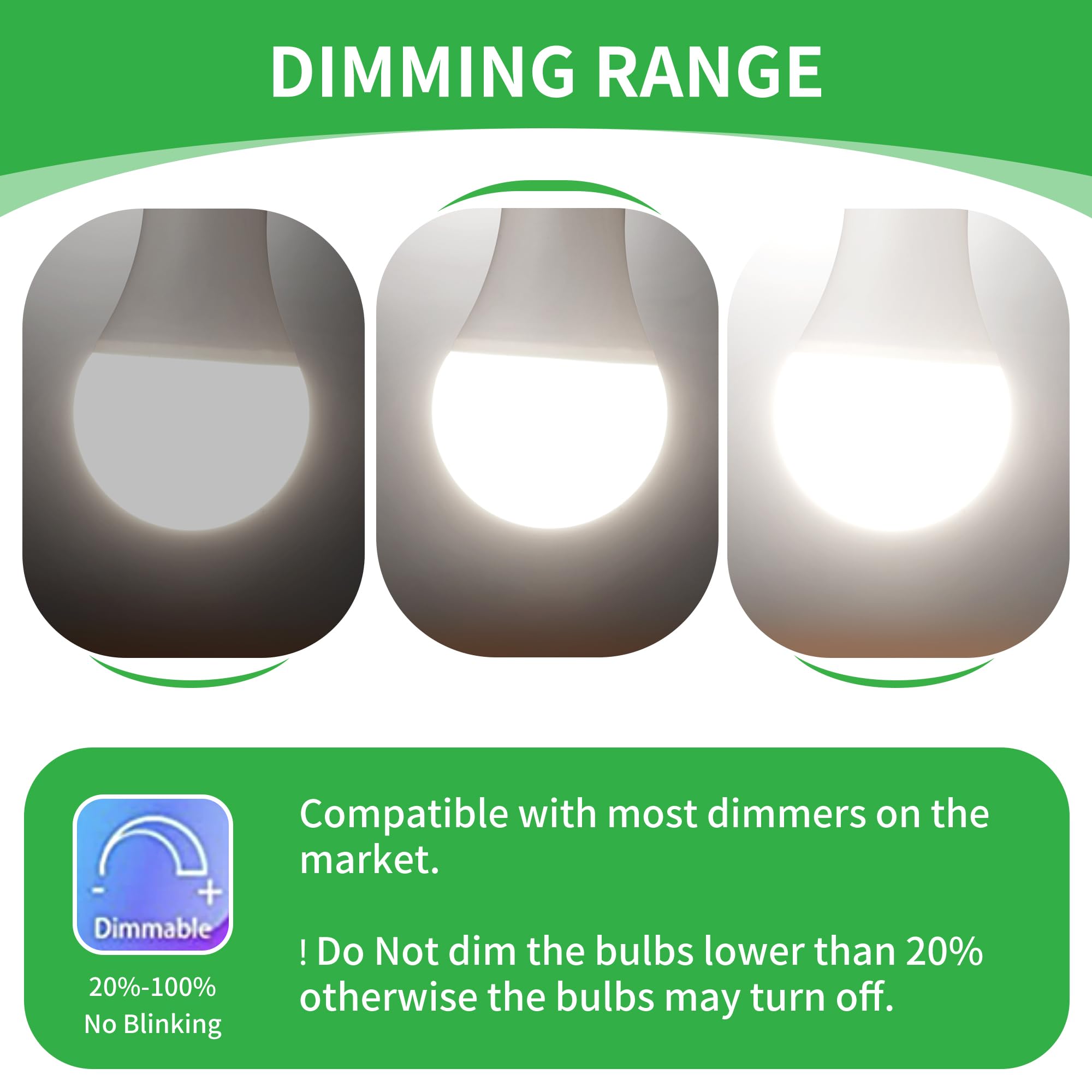 Qualilux Dimmable Outdoor Light Bulbs, 1000LM, 75W Equivalent, Daylight 5000K, A19 E26 Base, 12W, 2 Pack