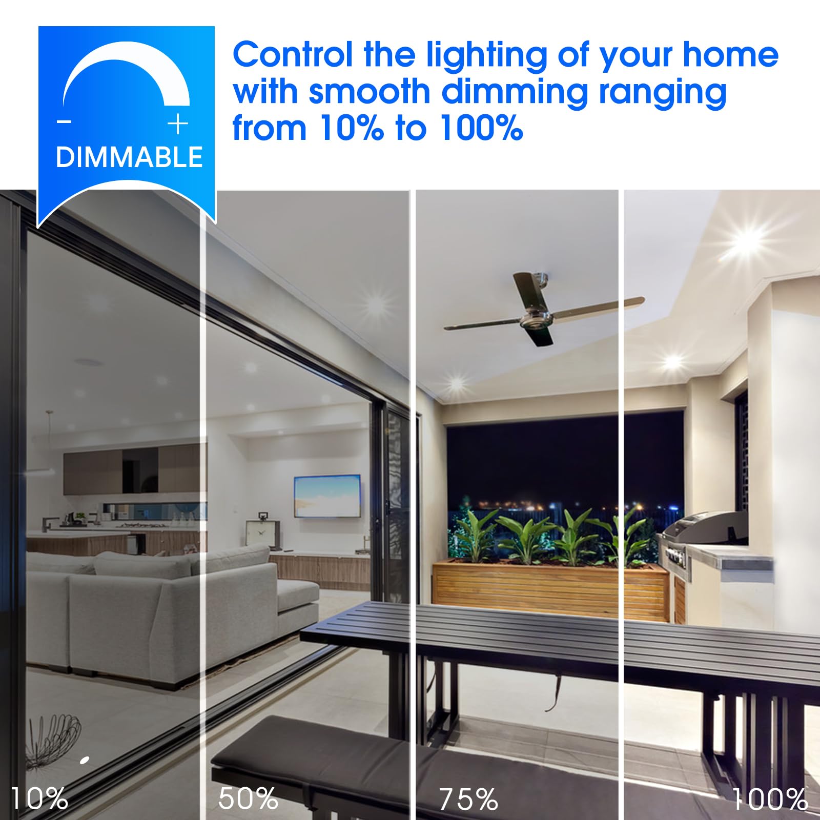 ENERGETIC SMARTER LIGHTING PAR30 LED Bulbs 10W (75W Equivalent) 5000K Daylight Dimmable Waterproof 10 Pack E26 Base