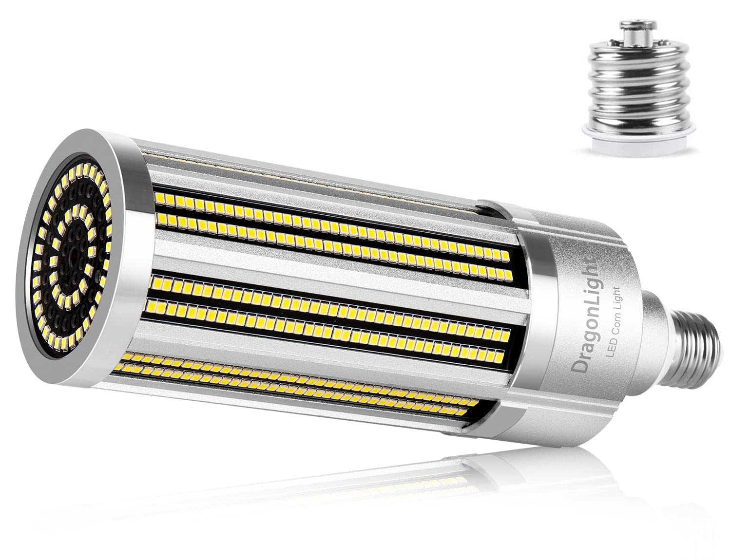 DragonLight 120W Commercial Grade Corn LED Light Bulb Fanless(400 Watt MH/HPS Replacement) - E26/E39 Mogul Base LED Lamp 4000K 1