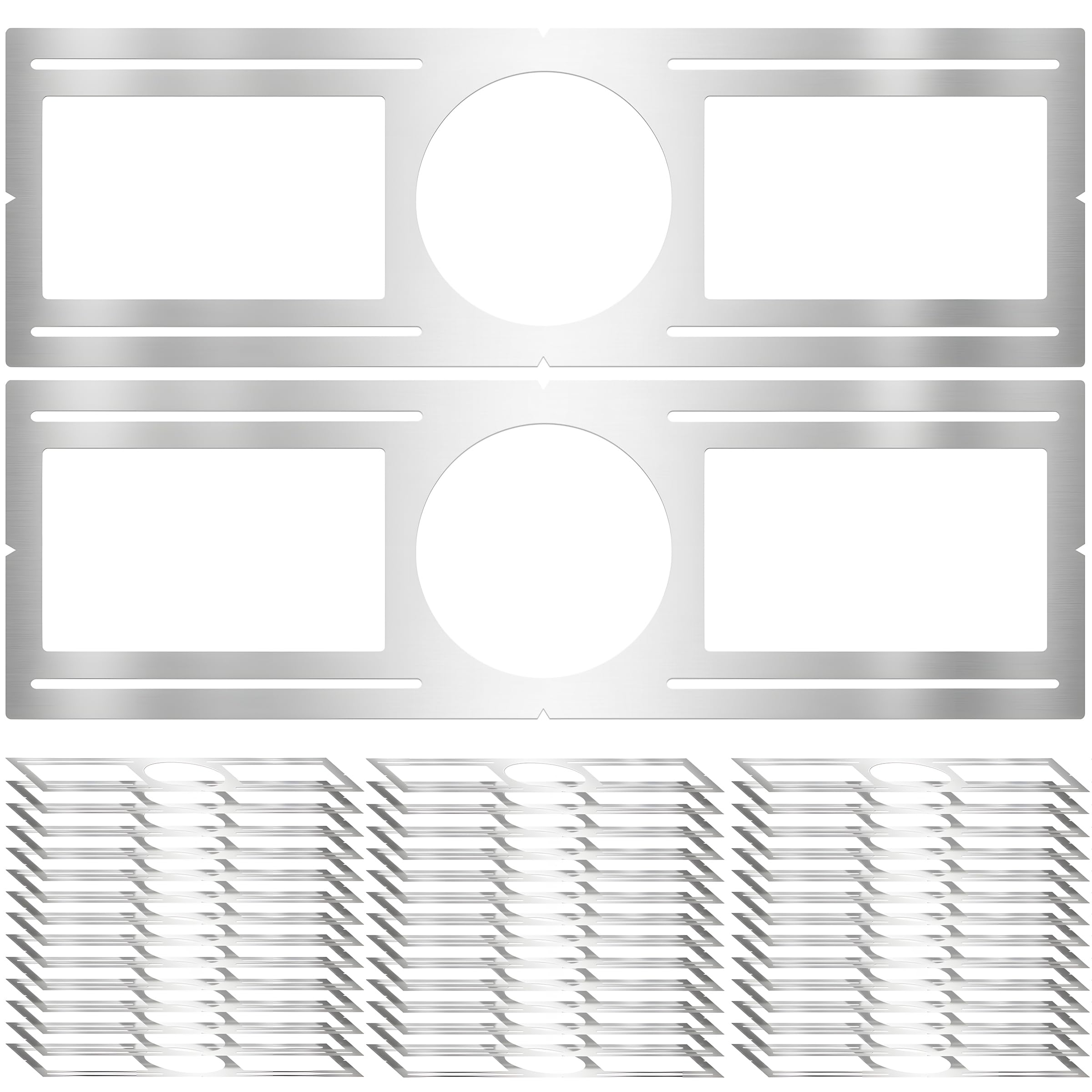 New Construction Mounting Plate  6 Inch  Led Recessed Lighting Housing Kits  Flat Steel Rough In Bracket Fixture For Led Light Bar  48Pc Shallow Recessed Lighting Housing Plate