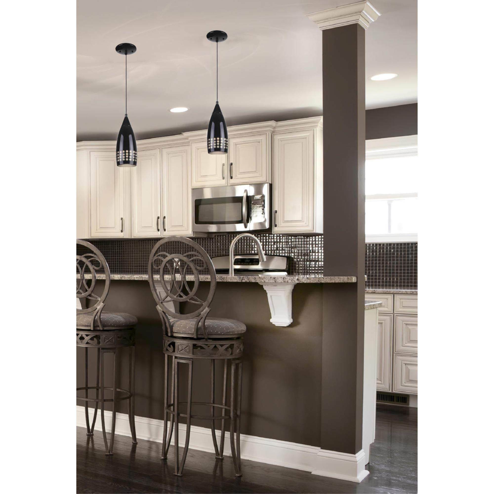 Westinghouse 6100900 Percy One-Light Indoor Mini Pendant, No Size, Black