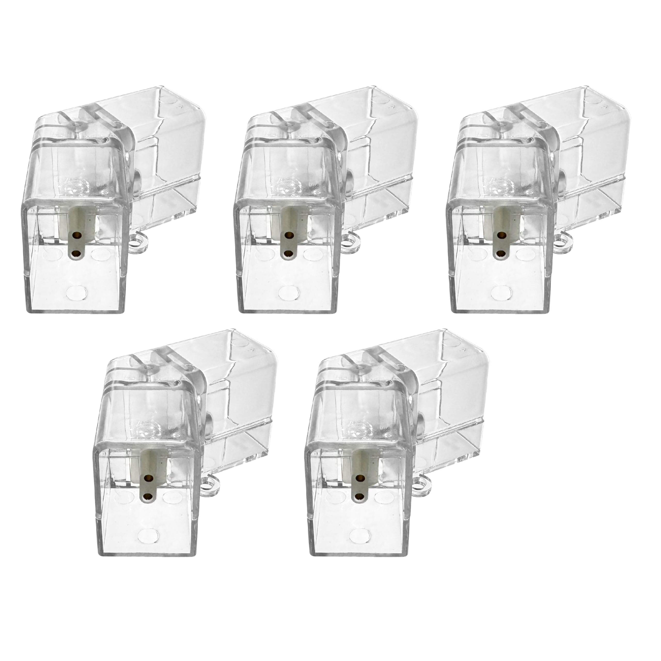 Cezelux 5 Pack Hexagon Garage Light Connectors 2 Pin V-Connector Led Garage Light Copper Pin Diy Hexagon Accessories Replacement/Spare For Honeycomb Lighting Systems (5 Pack V Connector)