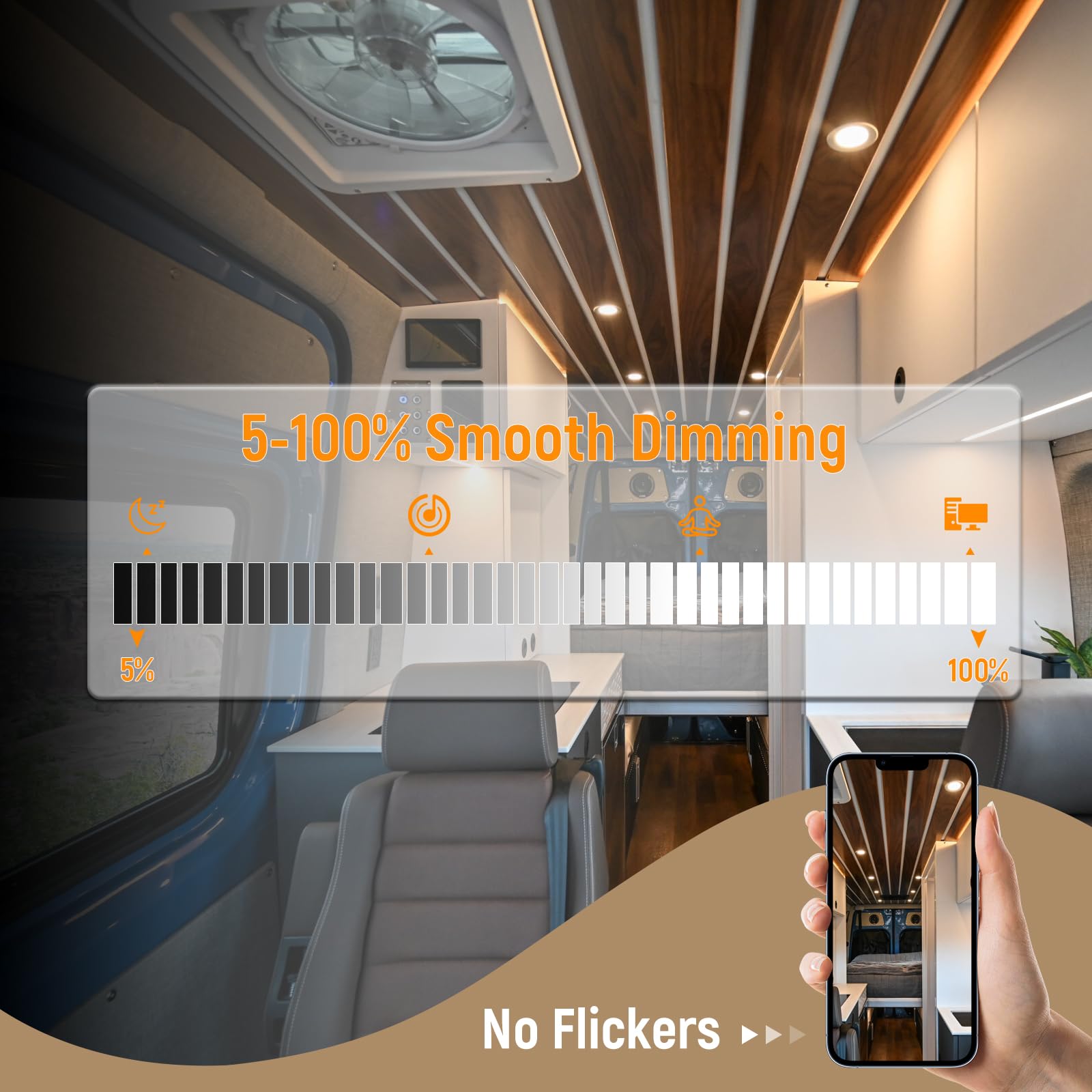 Obeaming 8 Pack 12V LED Puck Lights - Aluminum Recessed Ceiling Lights for RV, Boat, & Cabinet - Pearly White/Cool White, Model OB-12V-