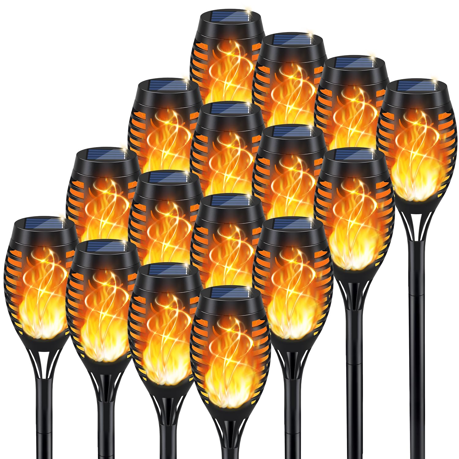 KYEKIO Solar Lights for Outside, 16Pack Solar Flame Torch Light, Garden Light Outdoor Waterproof, Outside Lights for Yard Decor,