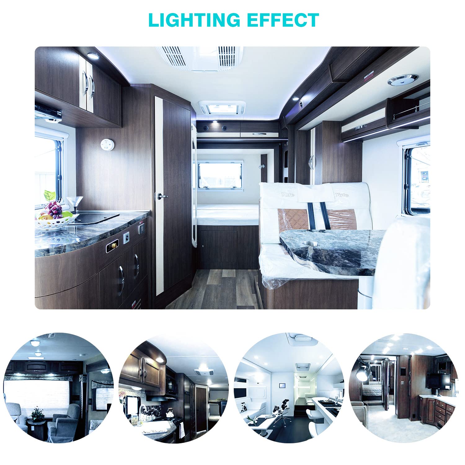 ACOHUIKE T10 LED Bulbs, Super Bright, 12V for RV Dome Light, Cool White, 20-Pack