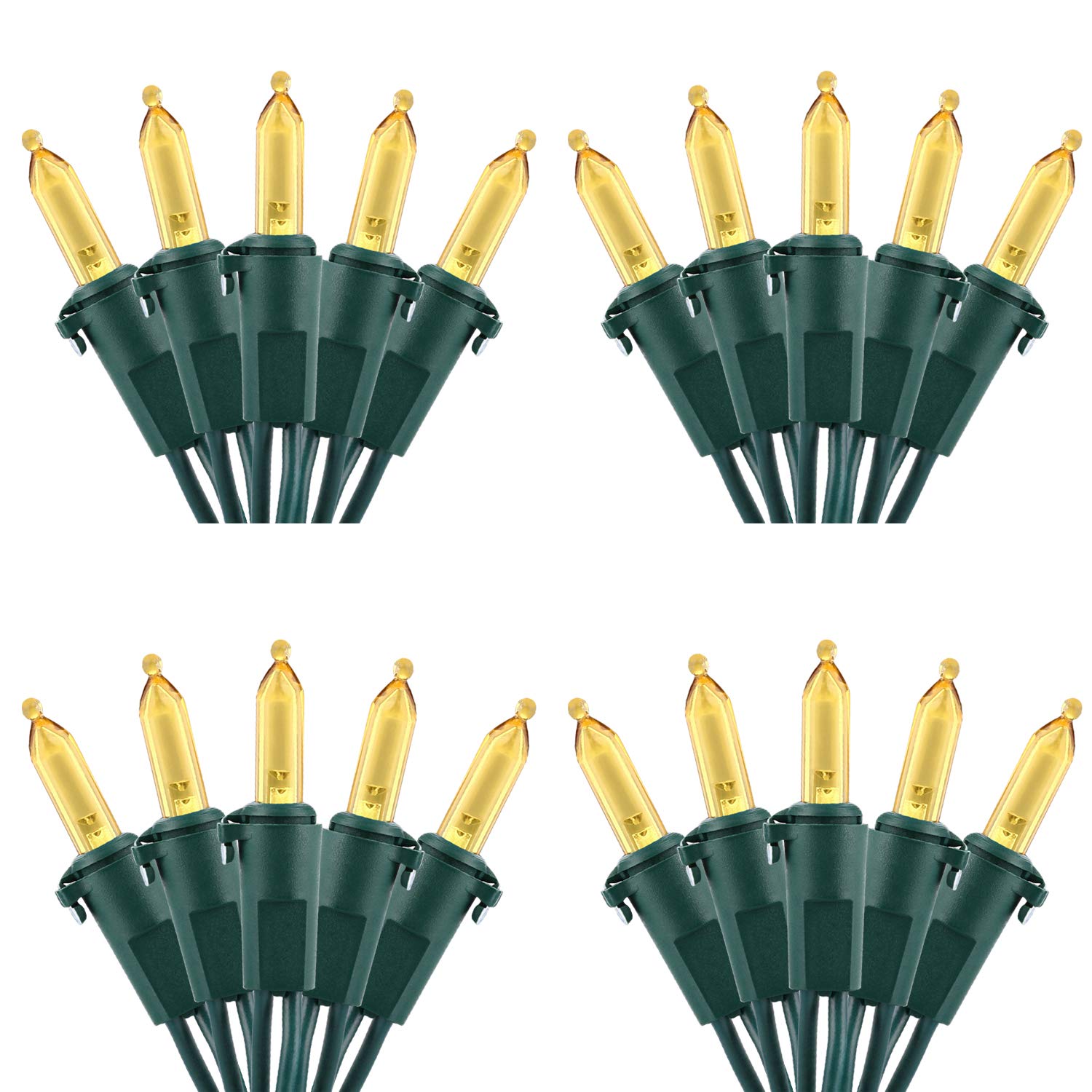 Brizled LED Christmas Lights, 100 Mini String Lights, 33ft, Warm White, UL Certified for Indoor/Outdoor Use