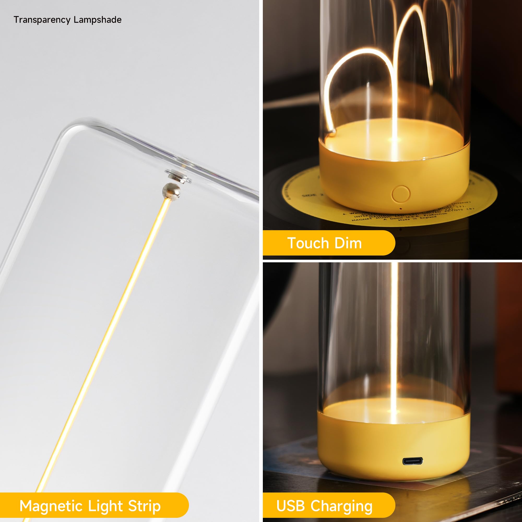 Auge Light Mini Minimalist Table Lamp Cordless Led Desk Lamp Rechargeable Modern Night Lights Portable Nightstand Lamps Unique A