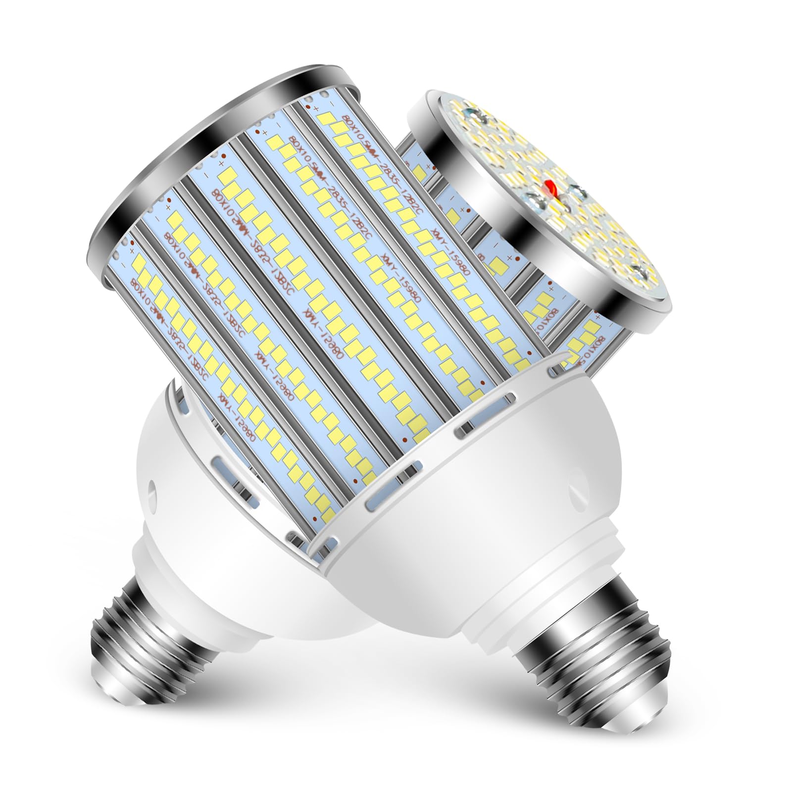 Intpro Led Corn Light Bulb Led Light Bulb 550W Equivalent 7500 Lumen 6500K 60W Large Area Cool Daylight White E26/E27 Base For O