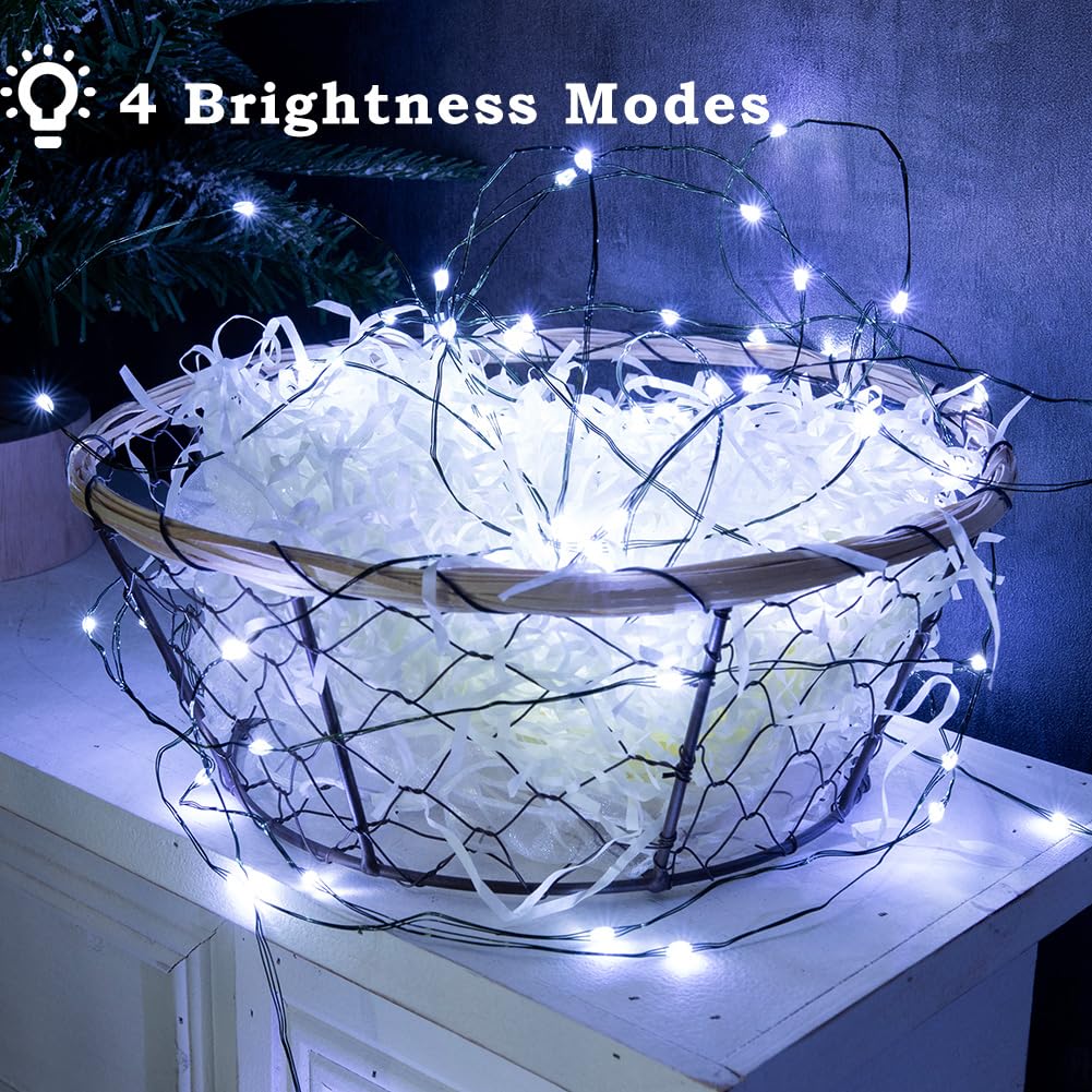Zeluxdot Fairy Lights Plug In,660Ft 2000 Leds Waterproof String Lights,Green Copper Wire,Led Lights Stirp With Remote 8Modes For Indoor Outdoor Christmas Wedding Birthday Patio Garden Decor,Cool White