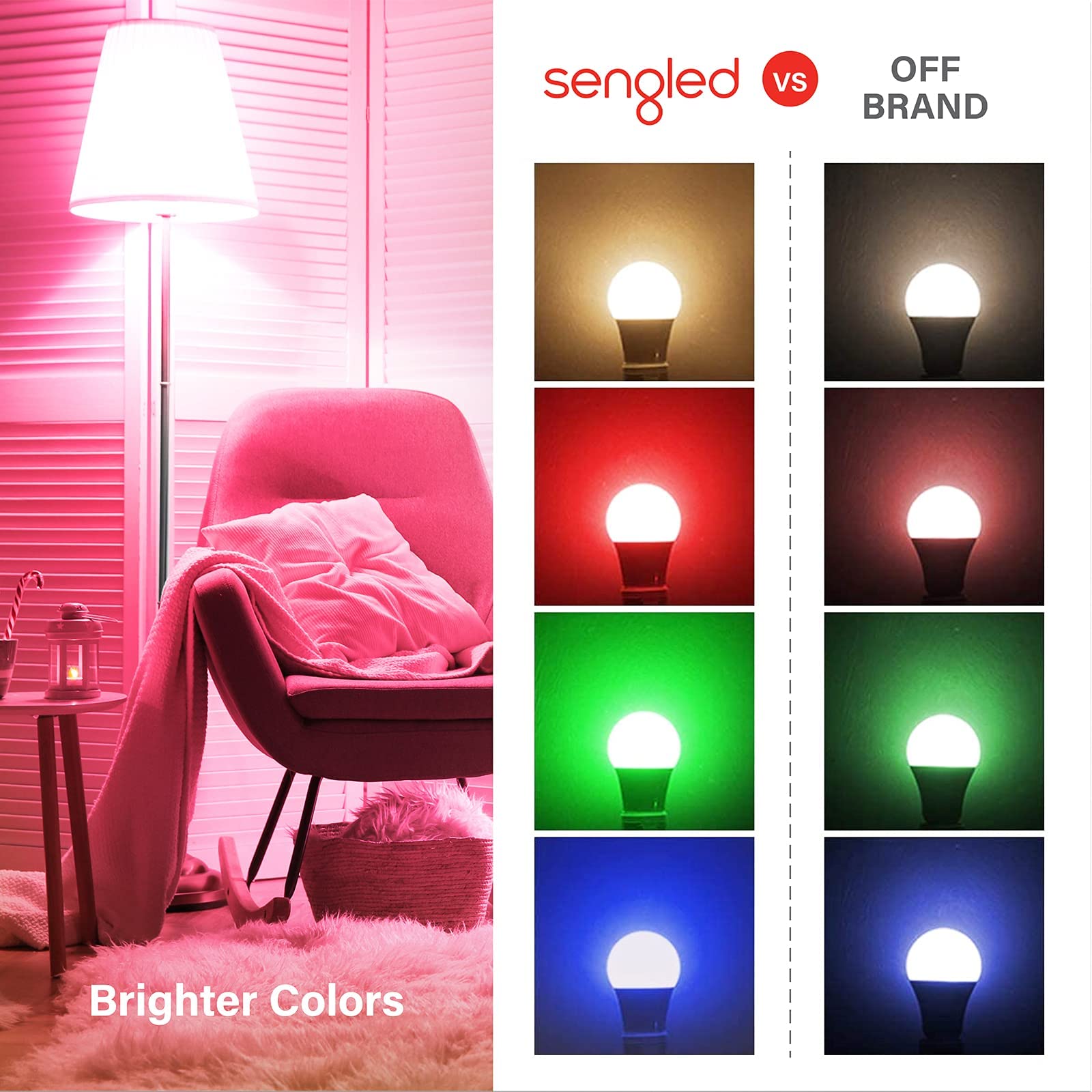 Sengled Smart Bulb, 100W Equivalent Wifi Color Changing Light Bulb, 1500Lm Extra Bright Smart Light Bulb That Work With Alexa Go