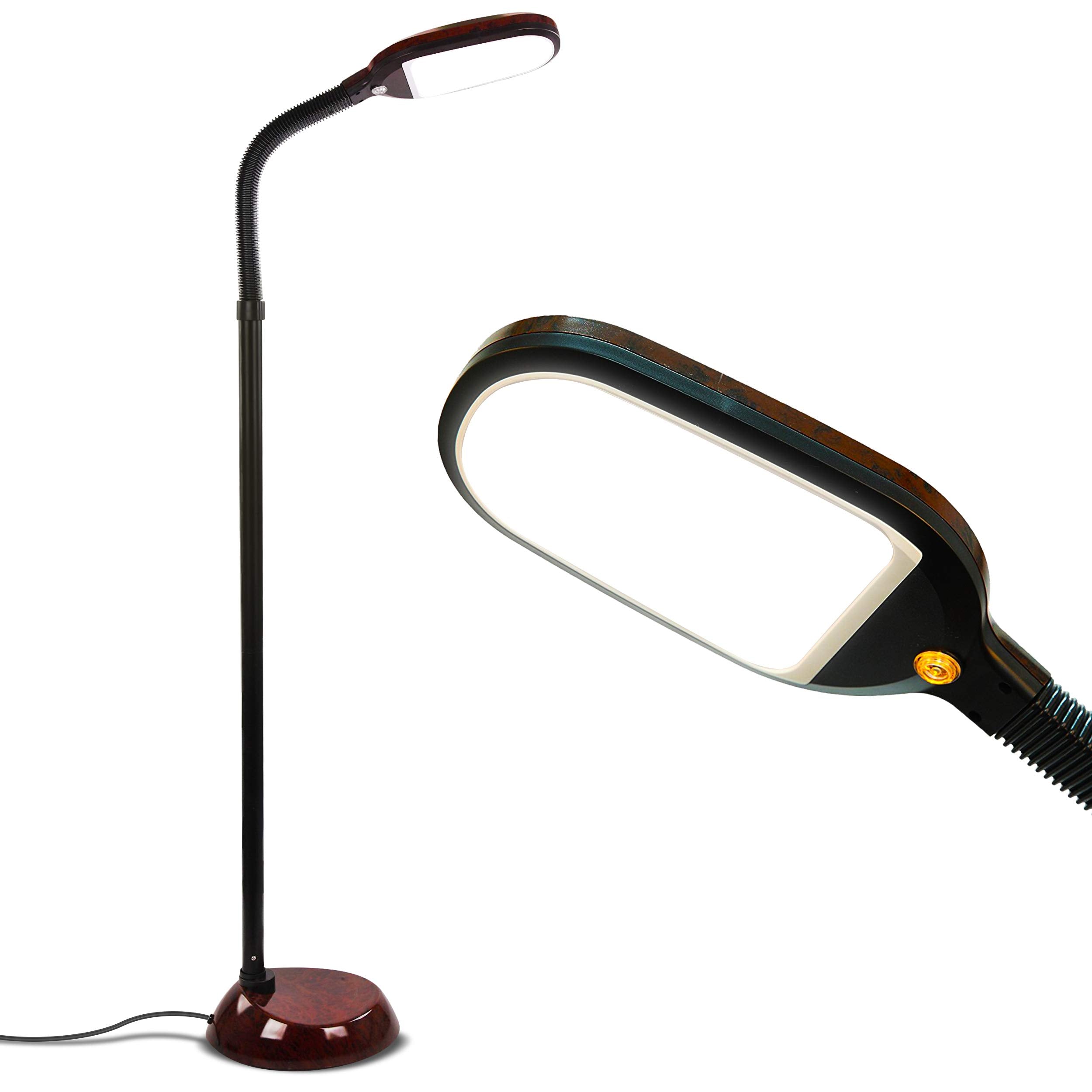 Brightech Litespan - Bright Led Floor Reading Lamp For Over Chair Crafts And Reading, Estheticians' Light For Lash Extensions, A