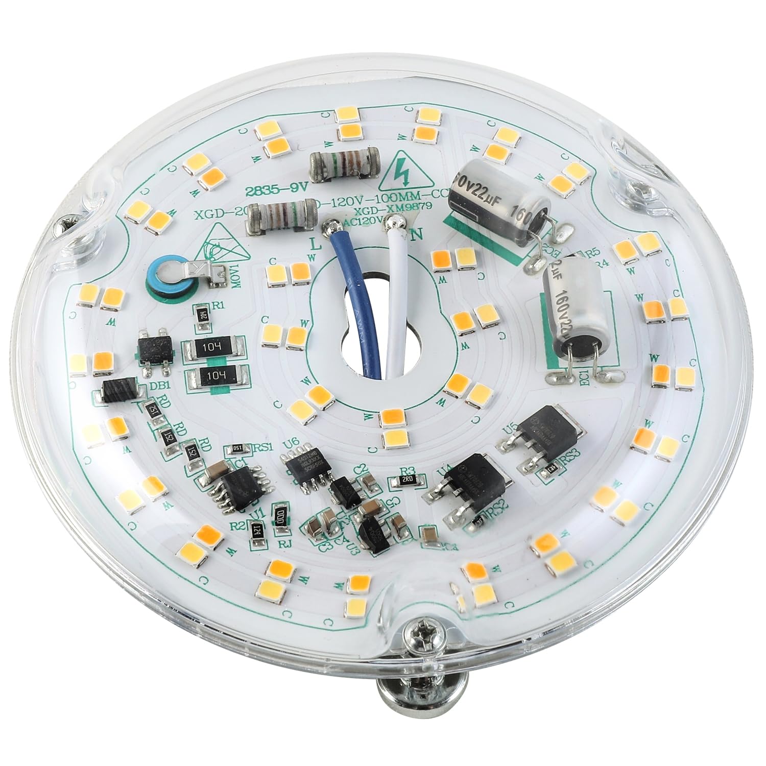 HAOLEDI 4 20W LED Ceiling Fan Light Retrofit Kit, 3CCT 3000K/4500K/5000K, ETL Listed Dimmable,