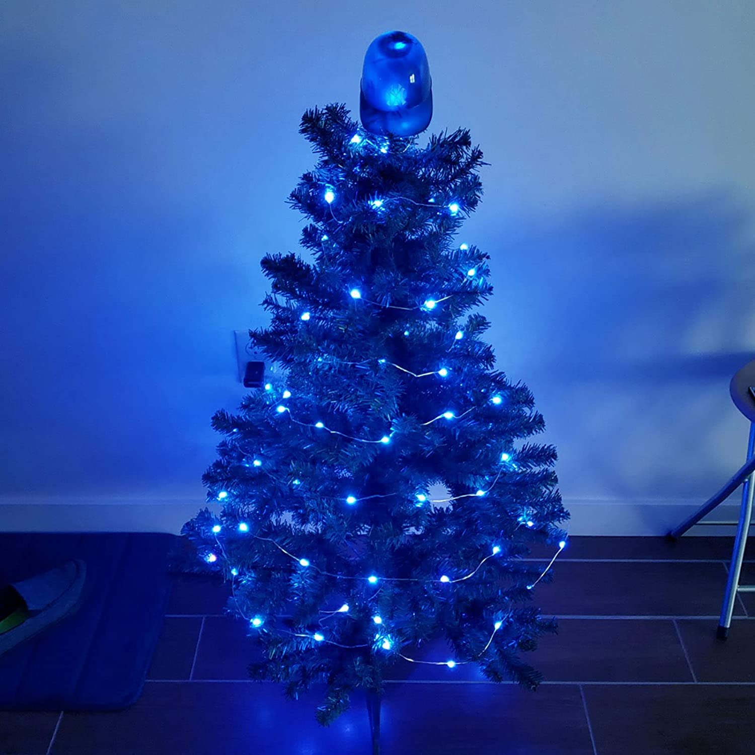 BHCLIGHT 200LED Fairy Lights, Waterproof String Lights, Remote Control, 8 Modes, 1 Pack, Blue, Model MLS-D4.5V1.35WUC-O