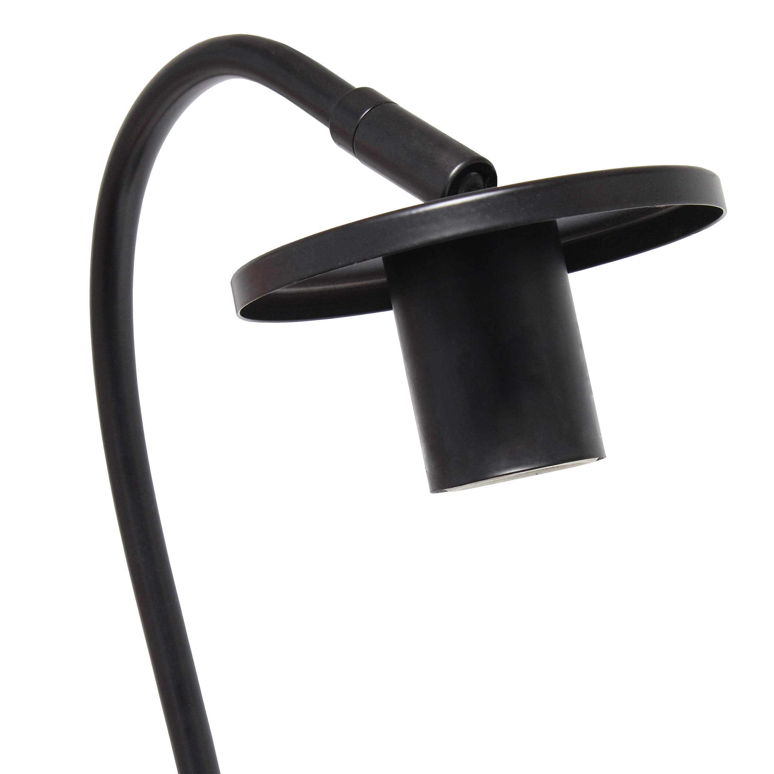 Elegant Designs Lt2068-Blk Metal Table Desk Lamp, Black Caged Design