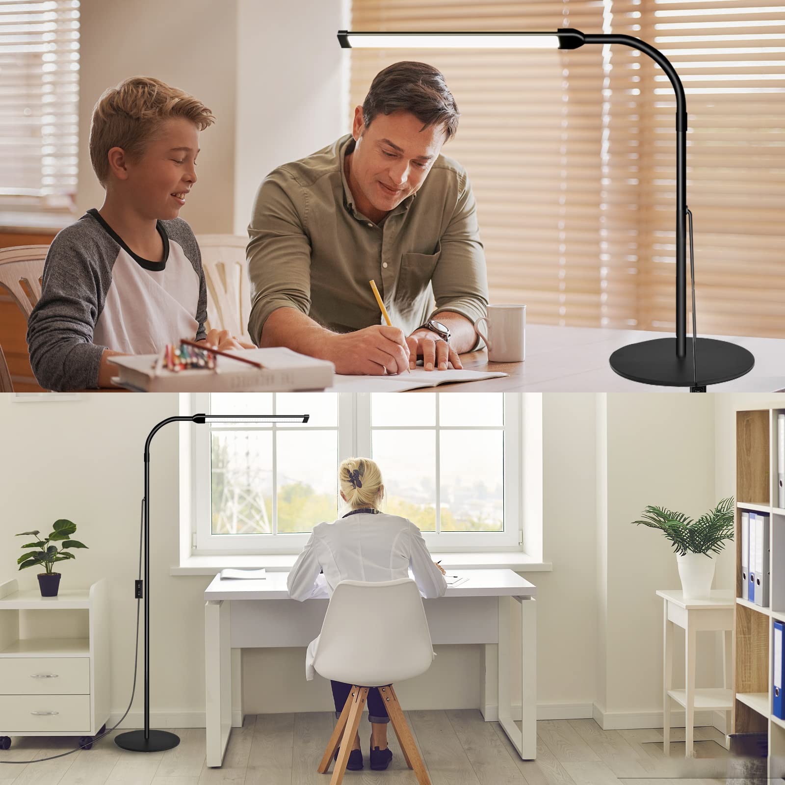 Daysoft Led Floor Lamp Bright Standing Lamps For Office Eyelash Lamp For Extensions Lash Light Tattoo Light Eye Caring Reading Lamp For Living Makeup Light For Bedroom
