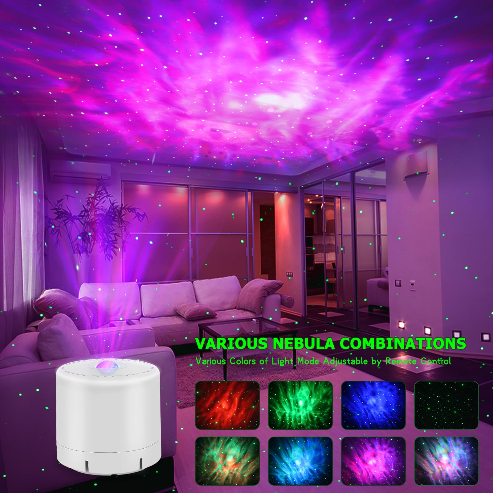 Herhoter Galaxy Projector,Star Projector With Timer And Remote Control For Adults Bedroom Decoration, Party,Star Night Light