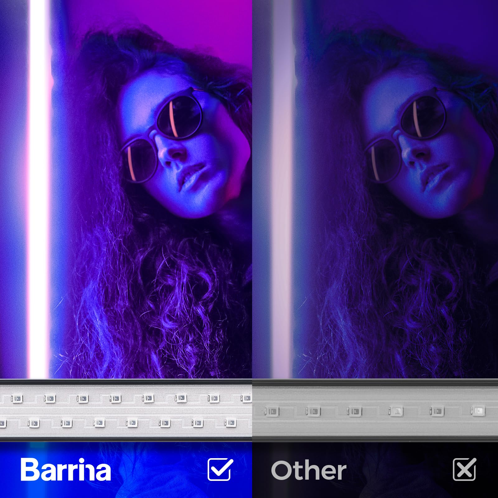 Barrina Led Black Light 10W 1Ft, Magnetic Led Black Lights For Glow Party, Fluorescent Tapestry Poster, Uv Blacklight Halloween