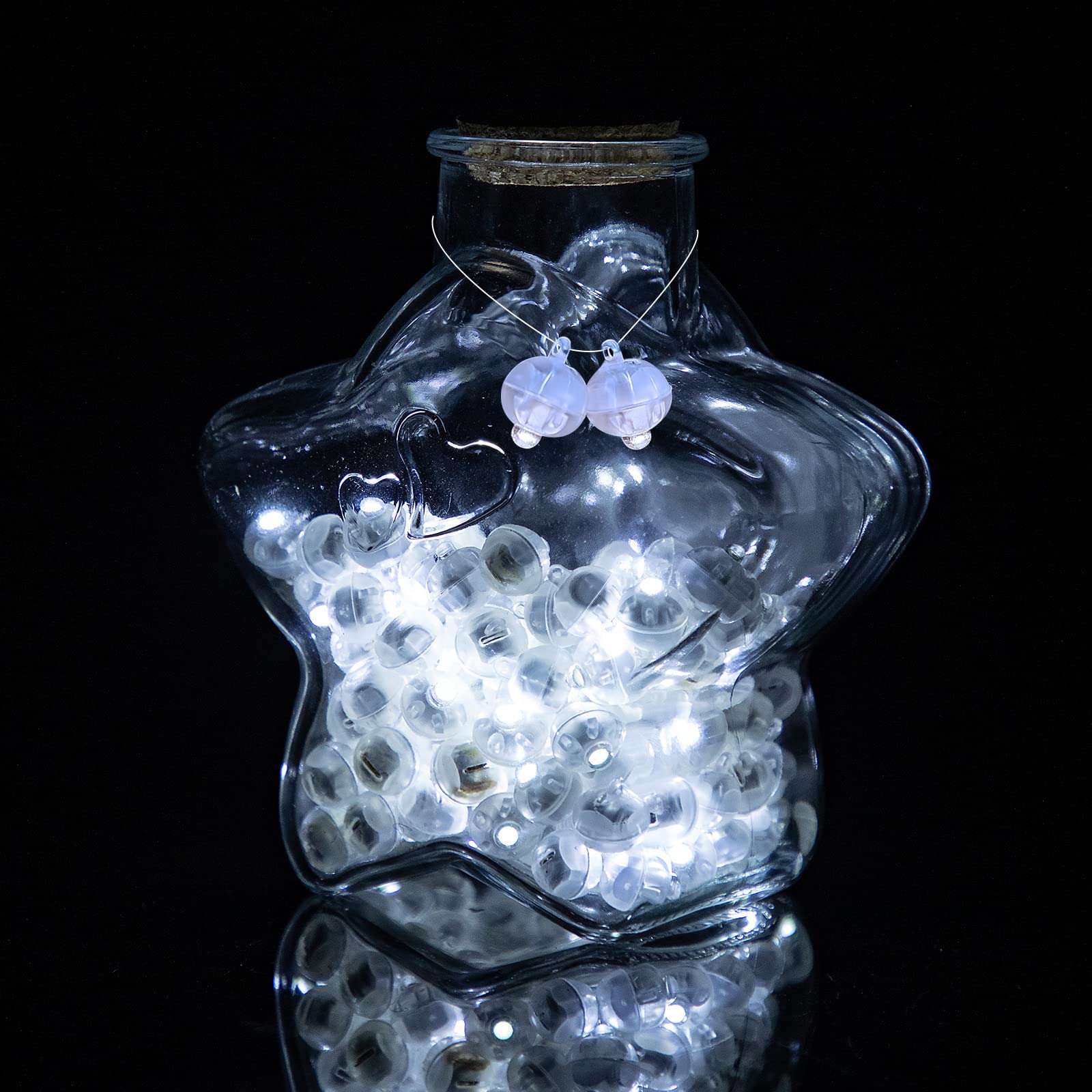 Aogist White LED Mini Ball Lights, 100 PCS, Paper, Model XL0615 for Party Decoration and Events