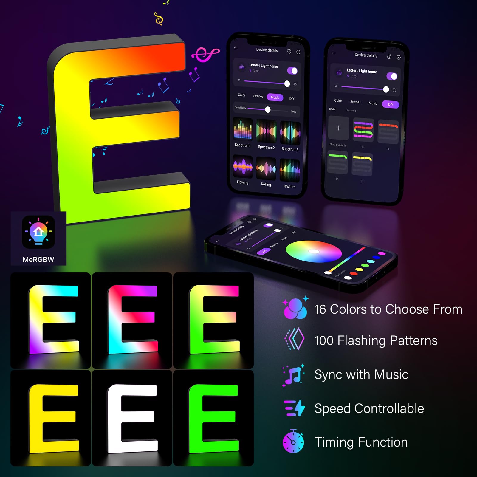 Light Up Letters Usb Powered, Led Letter Lights Color Changing Alphabets Name Sign, Gifts For Girls Women Party Birthday Decorat