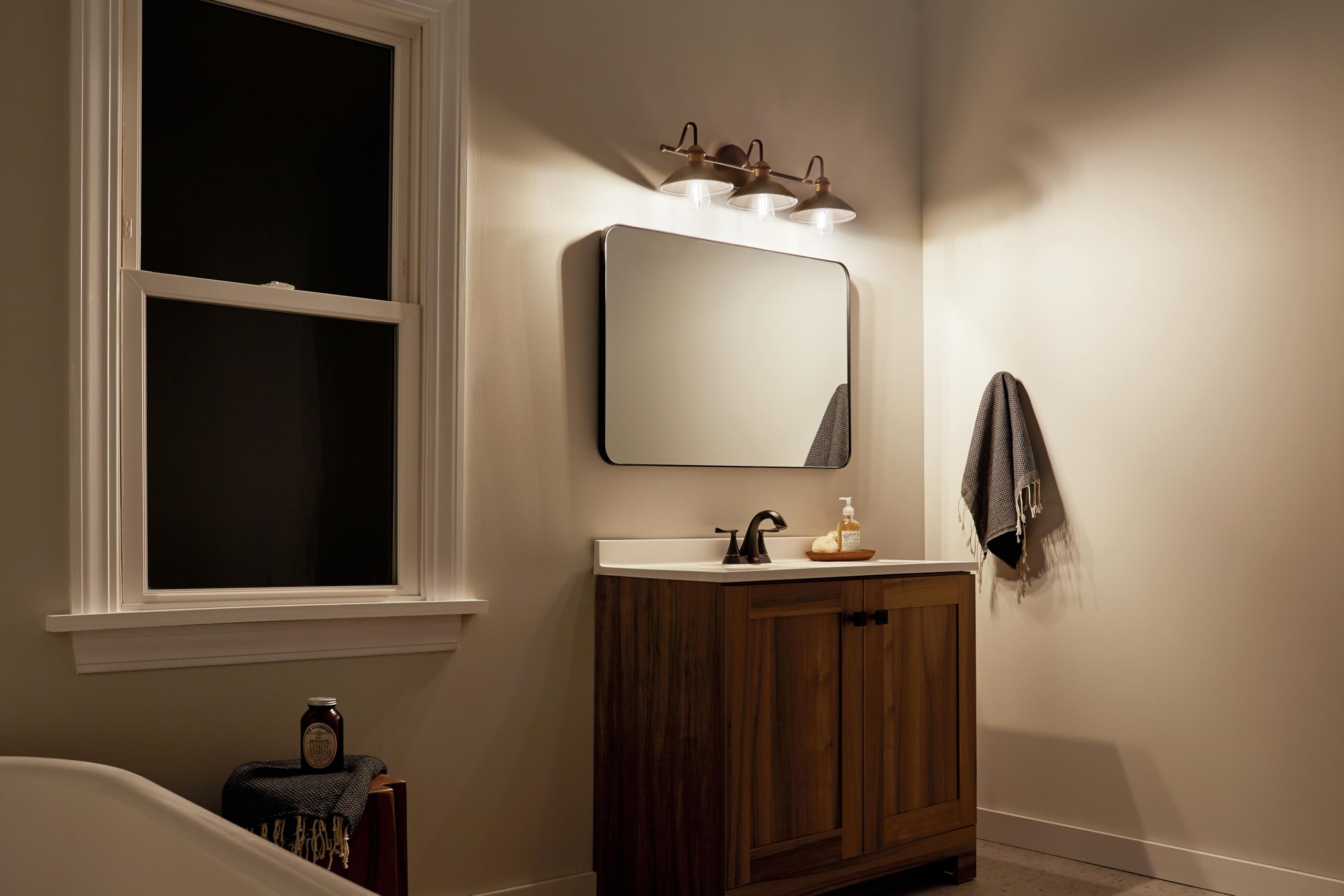 Kichler Lighting Clyde 26.25'' 3 Light Vanity Light In Olde Bronze