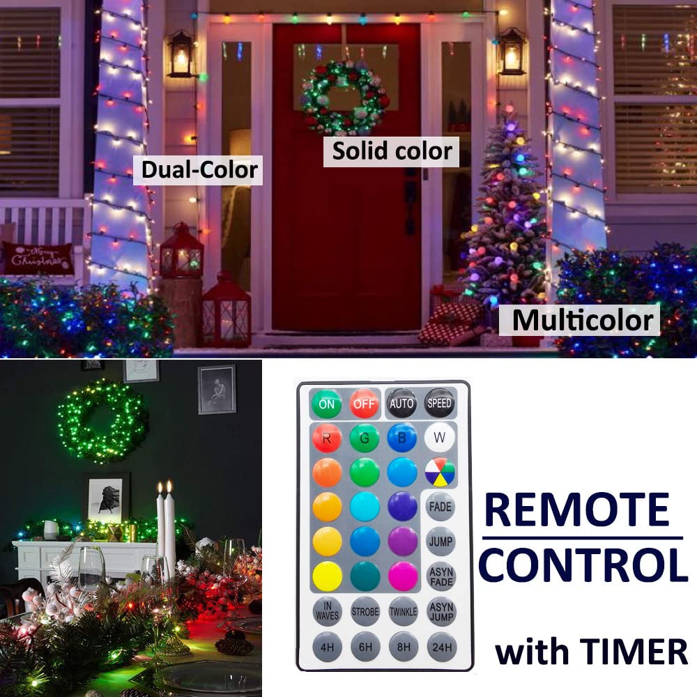 Solhice 50Ft Christmas Lights Color Changing, 150 Led Indoor Xmas Tree String Lights Usb Powered For Car, Rgb Twinkle Light For Bedroom Outdoor Decor With Remote Control