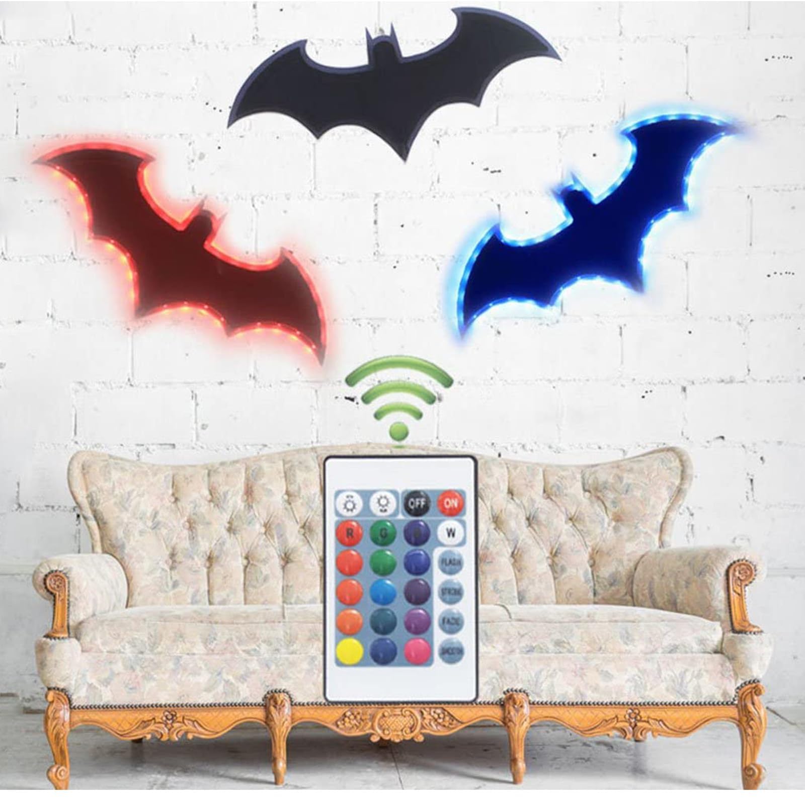 Aklope Superhero Led Lamp Decor Night Light With 16 Colors Remote Control Custom Natural Wall Sconce Acrylic Engraved Kids Room