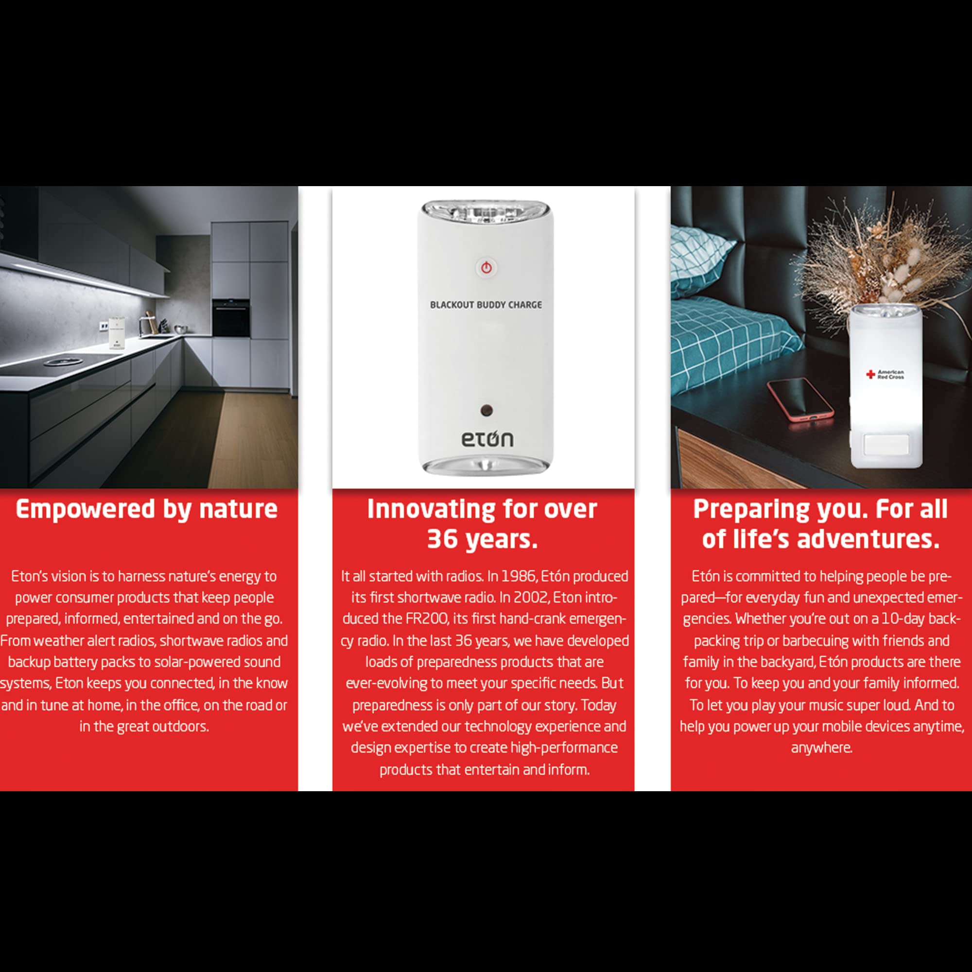 Eton American Red Cross Blackout Buddy Charge Emergency Led Flashlight & Phone Charger