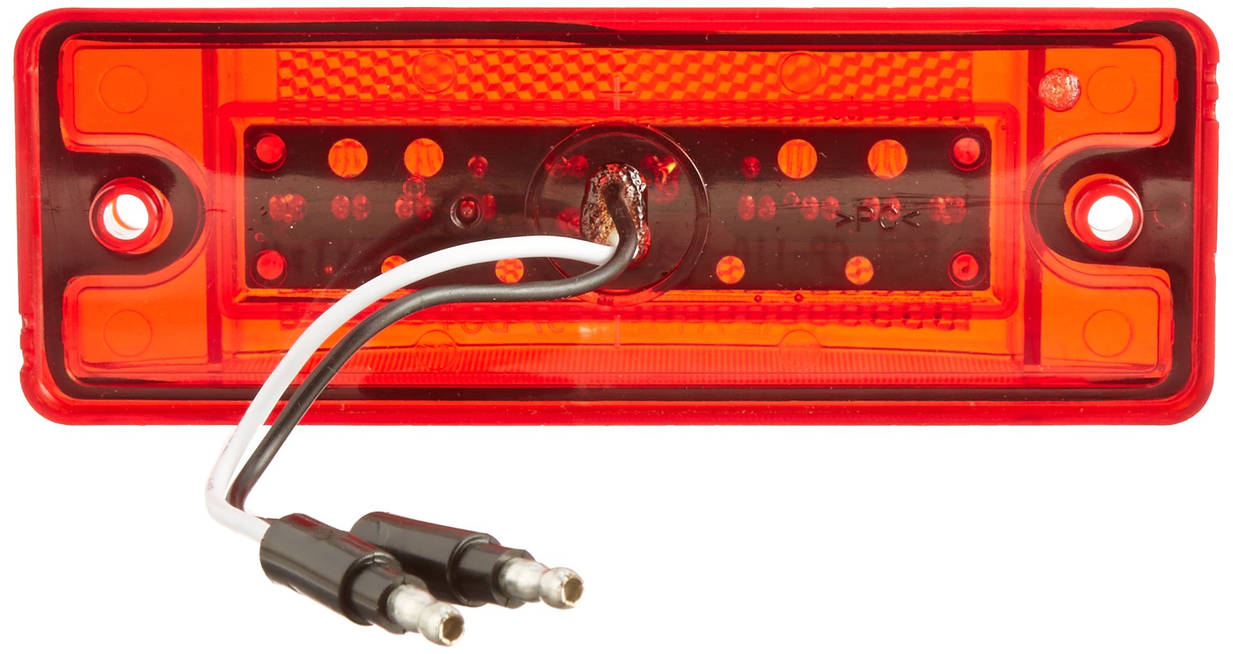 Roadpro 8-Led Marker Light Rp-1284R Rectangle 6-Inch By 2-Inch Lens Truck Trailer Side Marker Lights Red