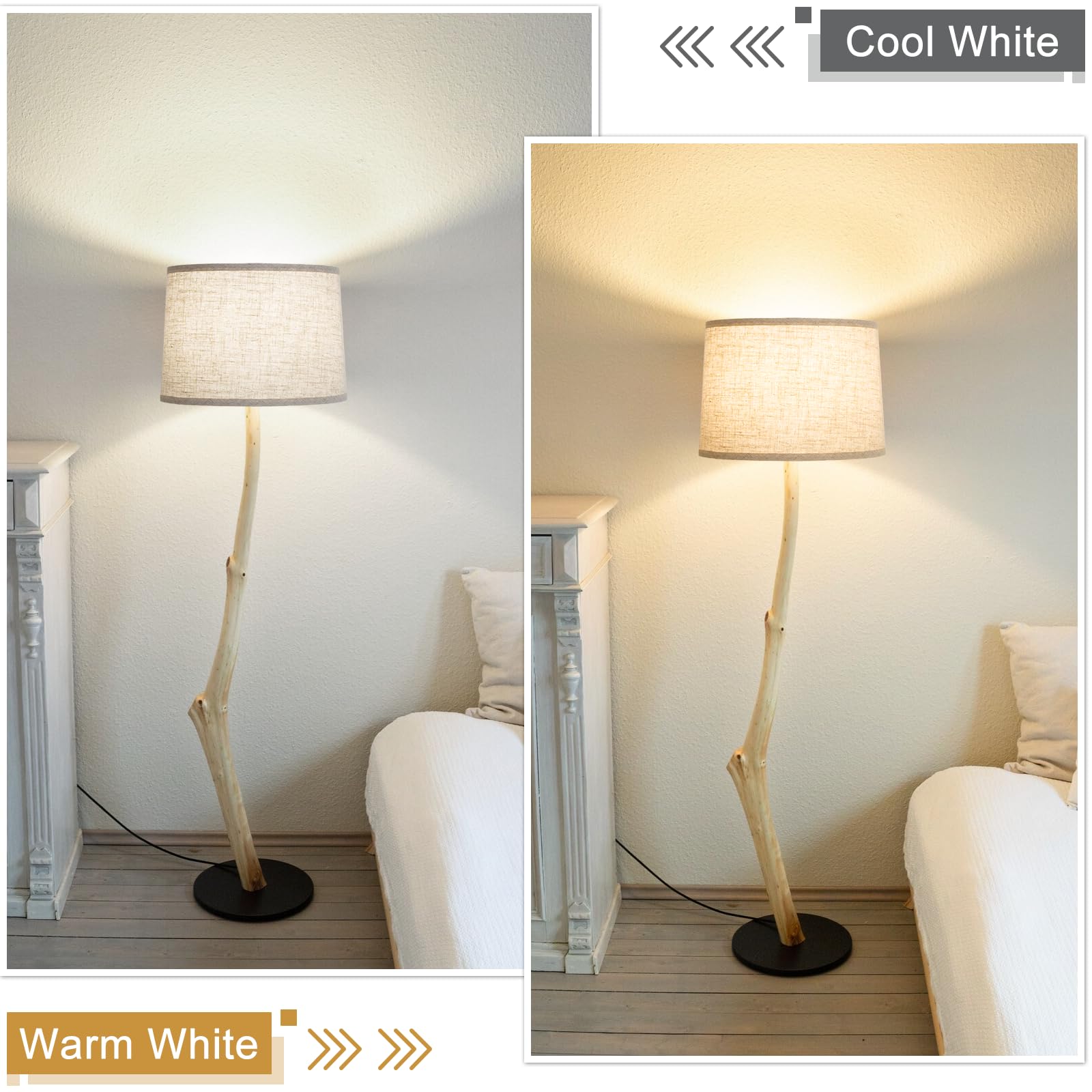 Seaside Village Drum Lampshades Set of 2, Beige Natural Linen, 11.6"x12.6"x9.8", Spider Fitter, Hand Crafted, Easy Assembly