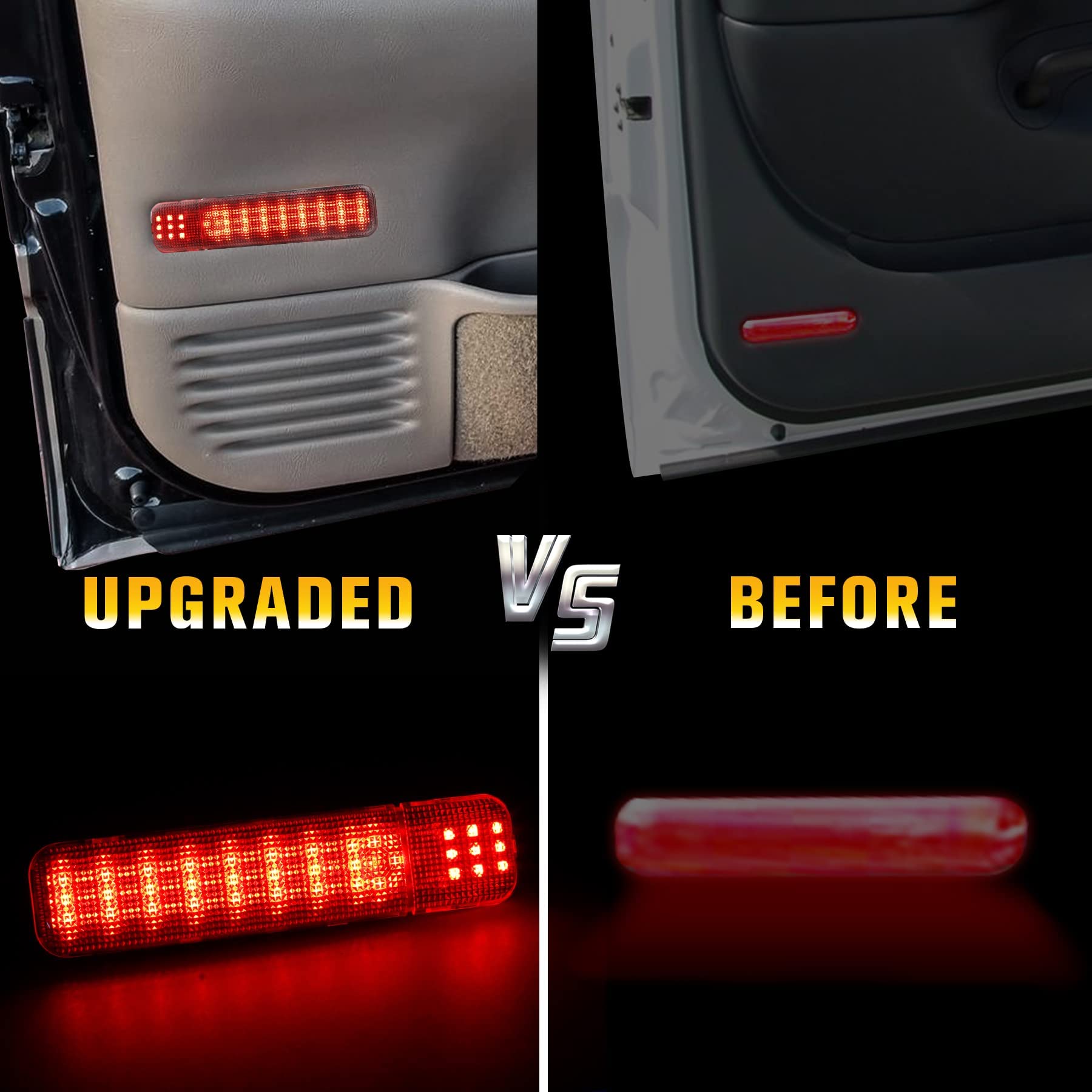 Ndrush Rgb Led Interior Door Panel Courtesy Light Door Light Assembly Compatible With Silverado/Sierra C/K 1500 2500 3500 Pickup