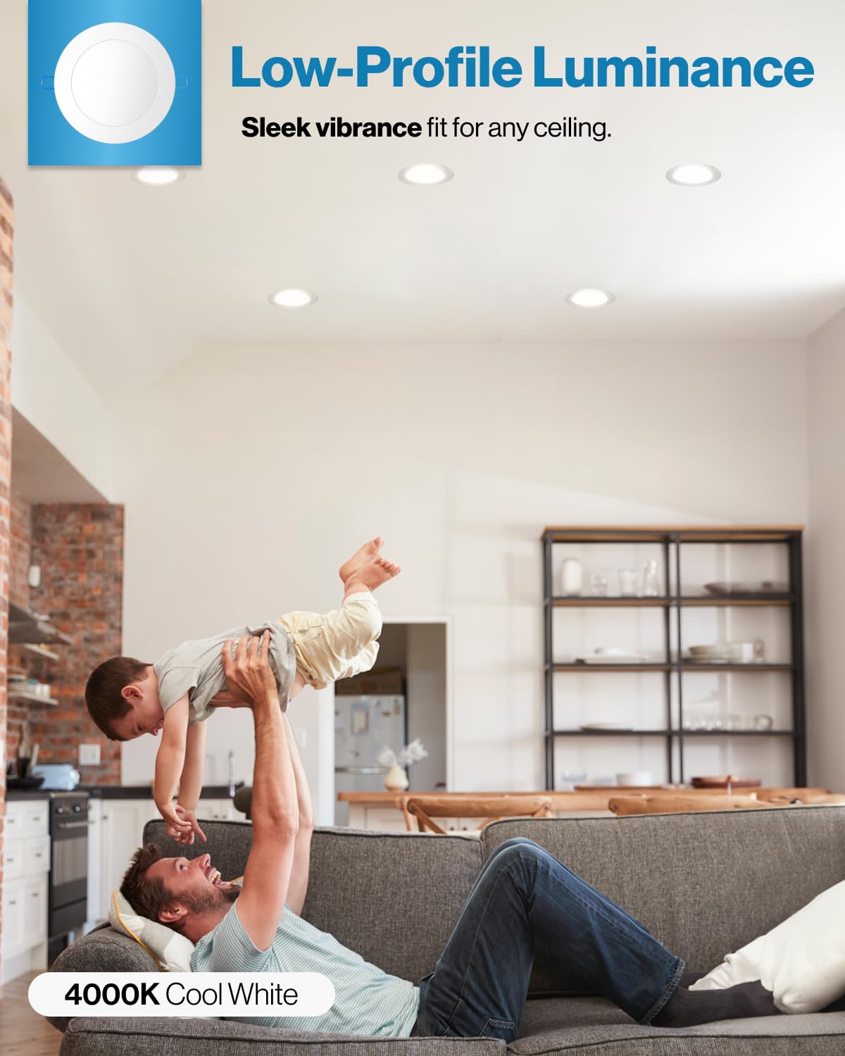 Sunco 6 Pack Recessed Lighting 6 Inch LED, Canless Ceiling Lights Slim with Junction Box, 850 LM, 14W (100W Equivalent), 4000K C