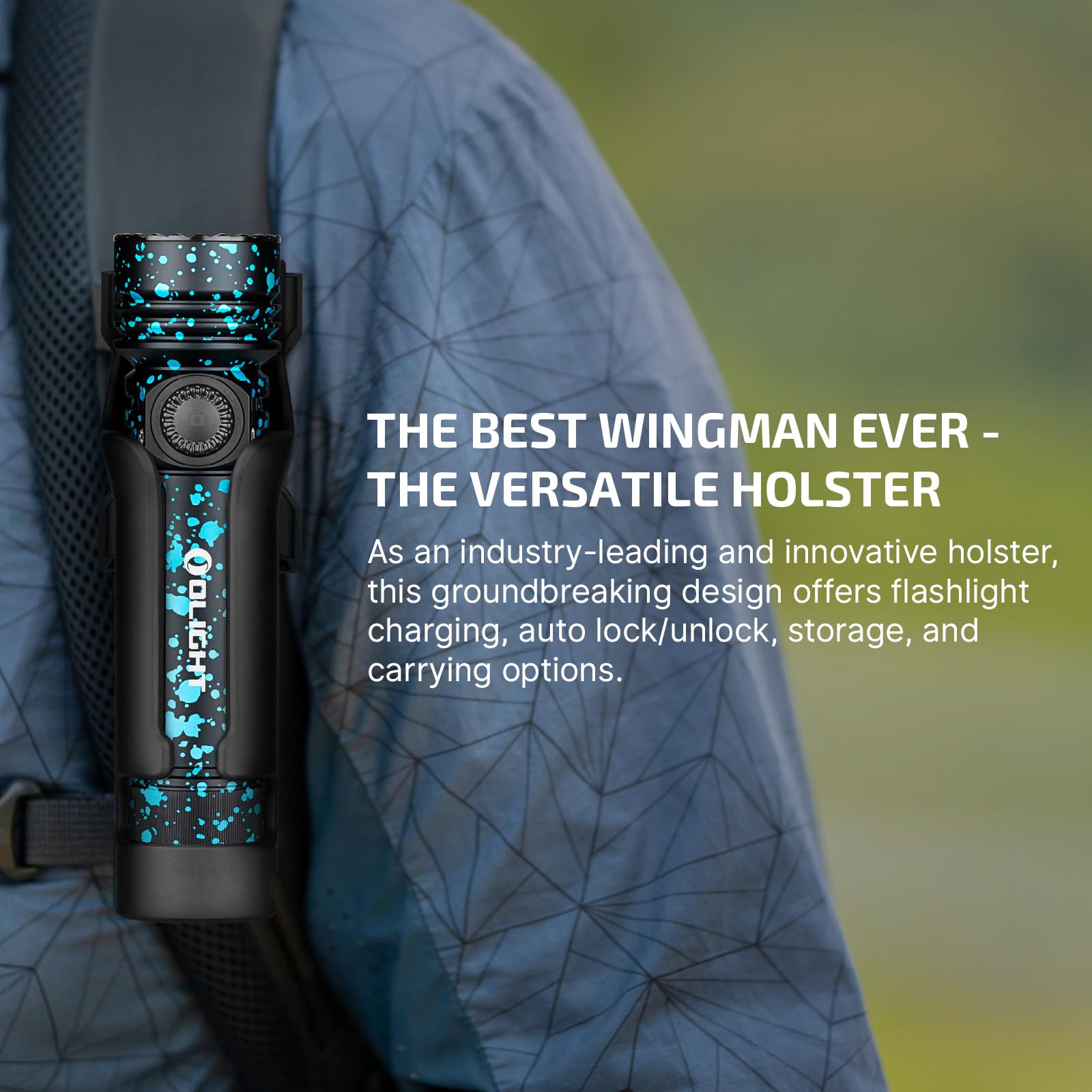 OLIGHT Seeker 4 Pro Flashlight, 4600 Lumens, USB C Holster, Waterproof IPX8, Neptune Color, Model SEK4PRO-NPCW#300000