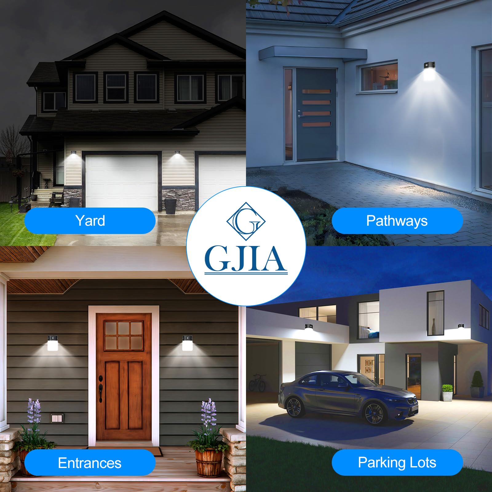 G Gjia 30W Led Wall Pack Light  Dusk To Dawn Outdoor Lighting Sensor  3600Lm  5000K  Led Outdoor Wall Lights  120Vac Ip65 Waterproof Security Flood Light For Commercial  Porch  Garage  Garden  6 Pack