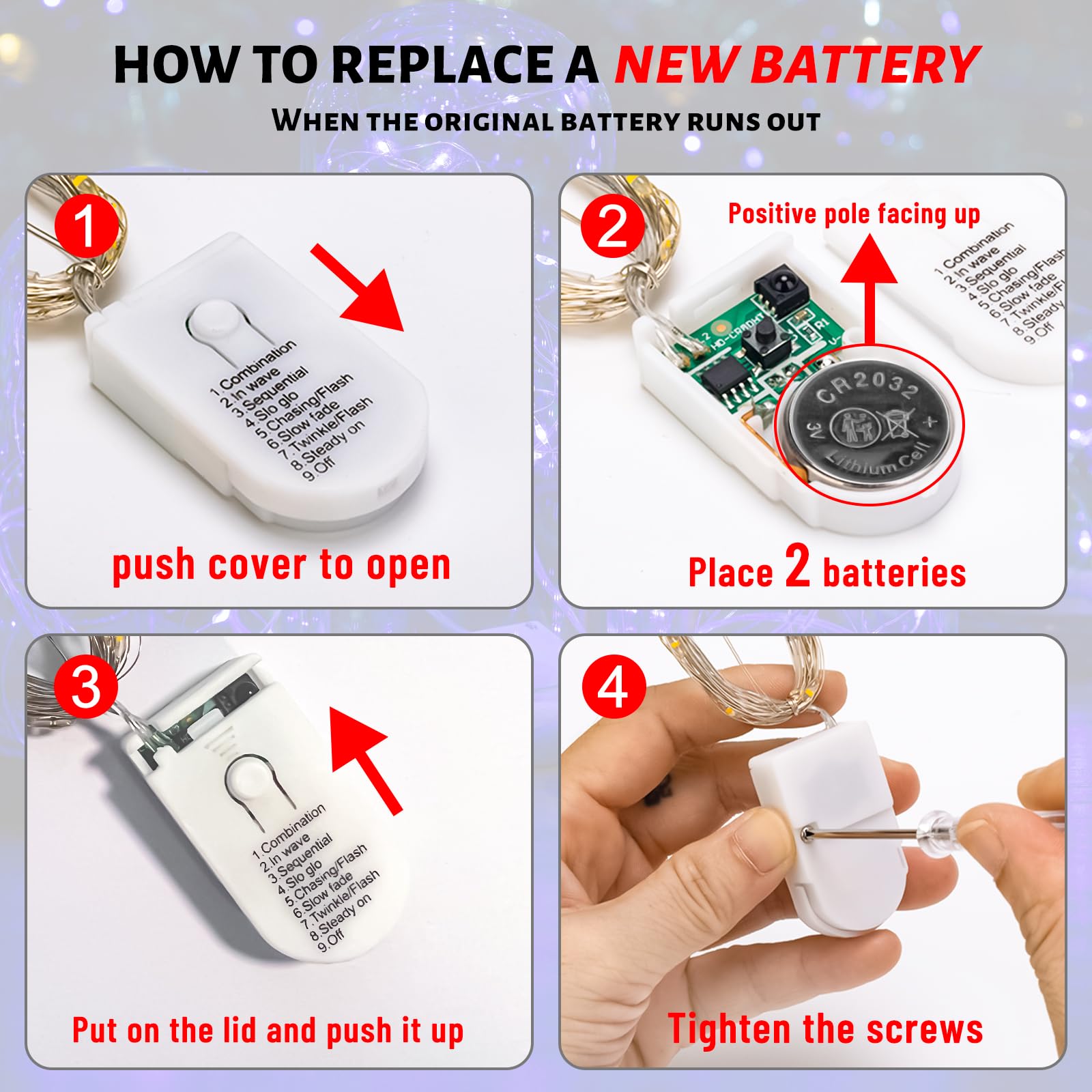 Sinamer 6Pcs Fairy Lights Battery Powered With Remote, 7Ft 20Leds Blue Twinkle Mini Lights With Timer, Waterproof Small Silver Wire Firefly Starry For Diy Wedding Party Christmas